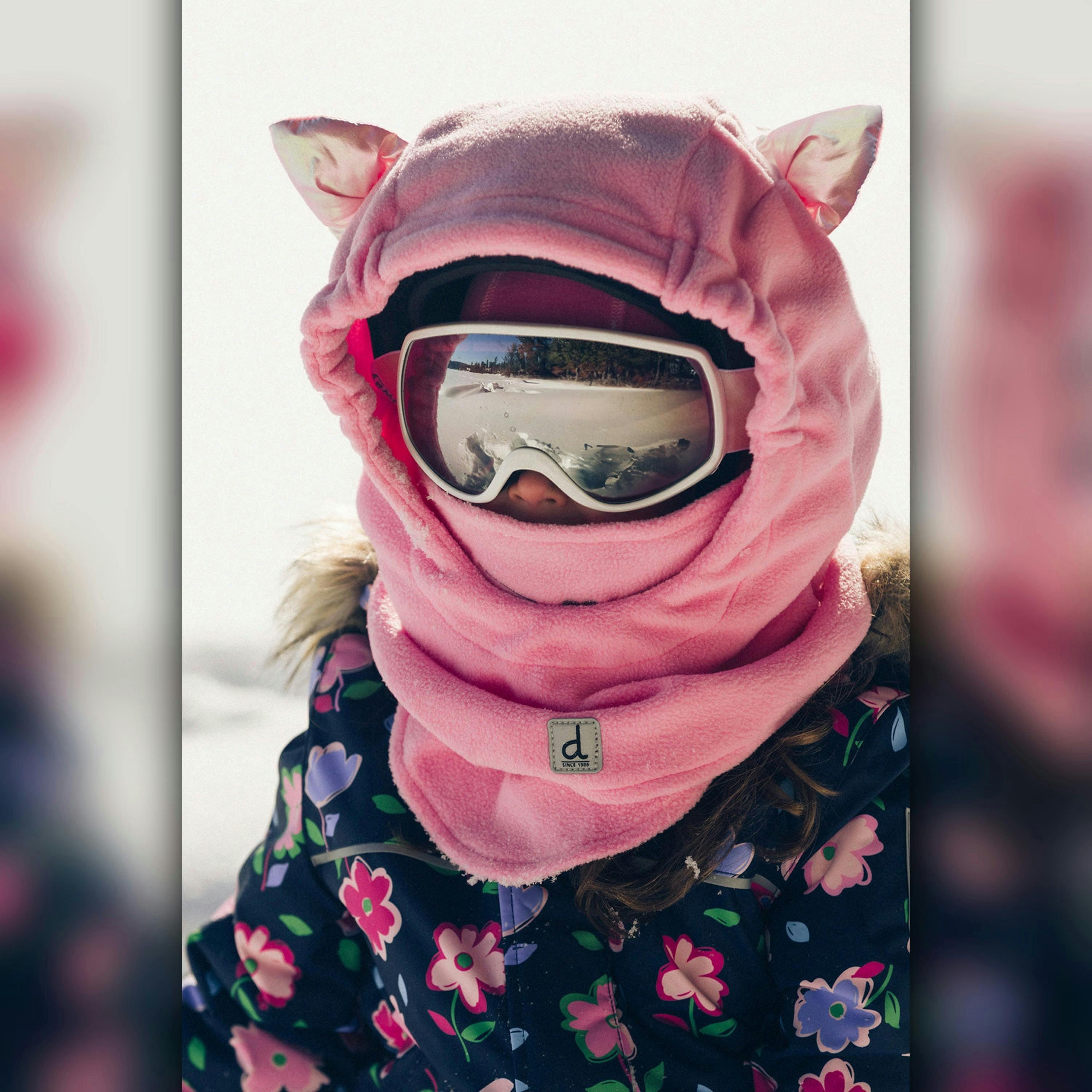 Oversized Polar Balaclava For Ski Helmet Pink , view 2 of 5