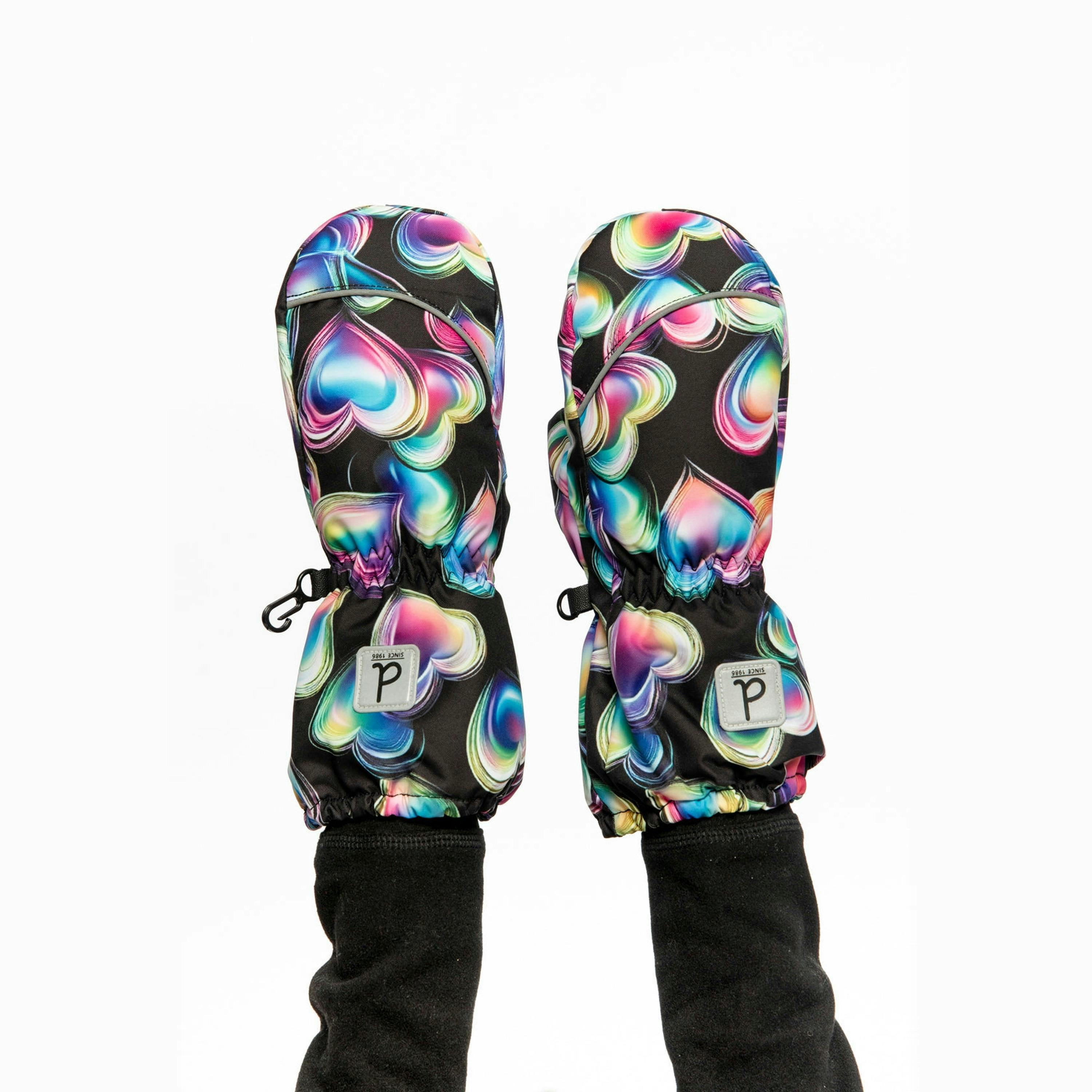 Play Winter Mittens Black Heart Print , view 2 of 5