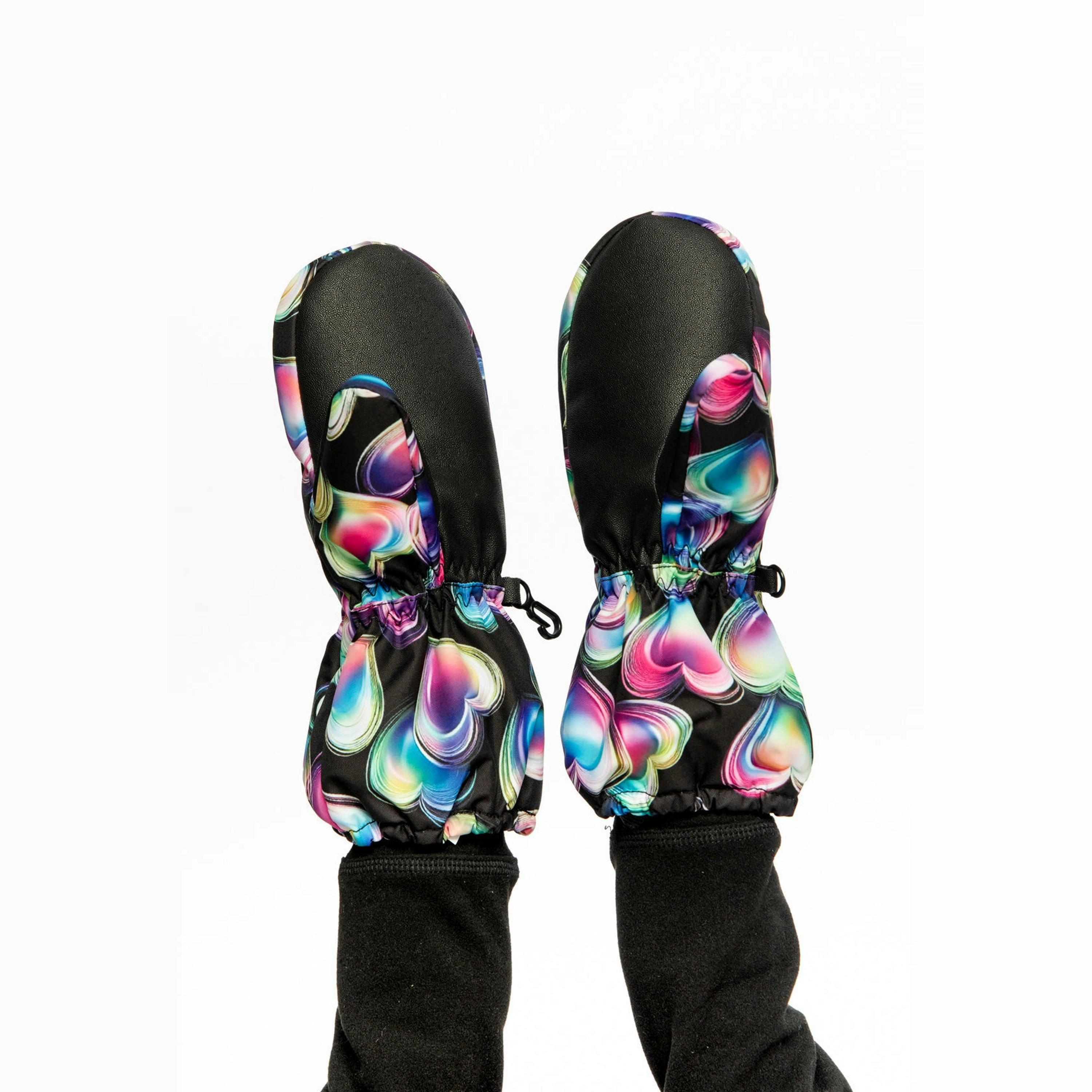 Play Winter Mittens Black Heart Print , view 4 of 5