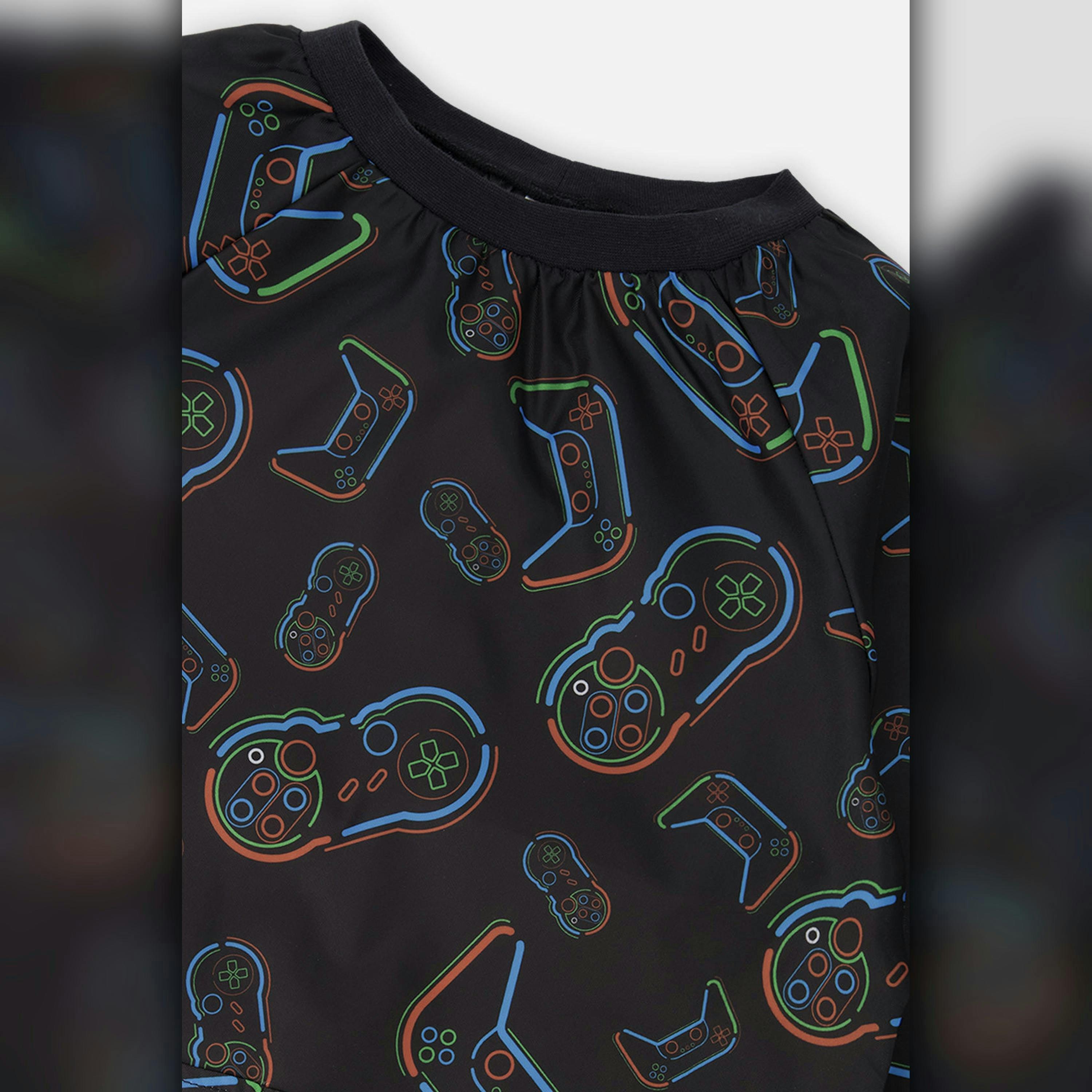 Apron Black Printed Controller , view 2 of 2