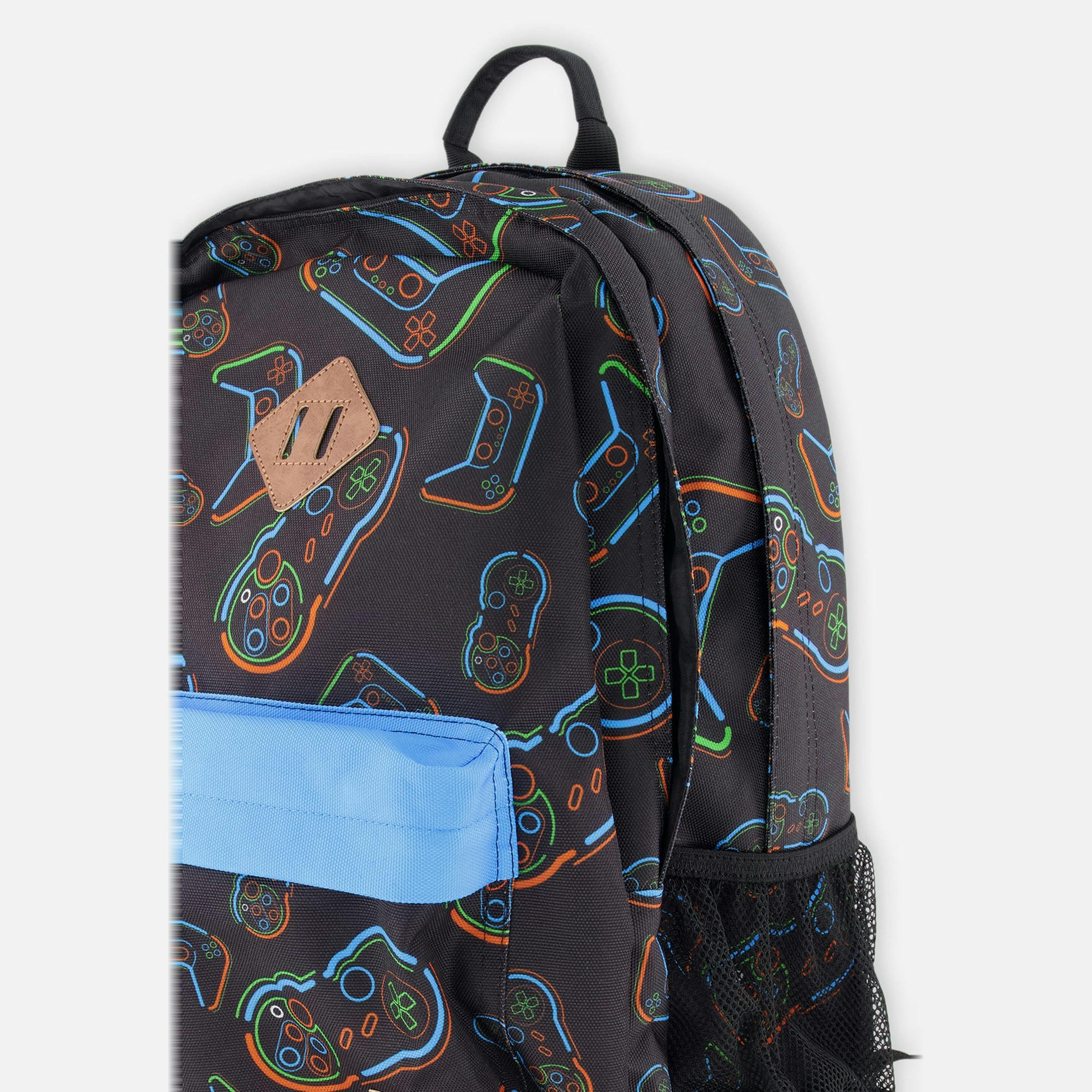 Kids Backpack Black Printed Controller , view 2 of 3