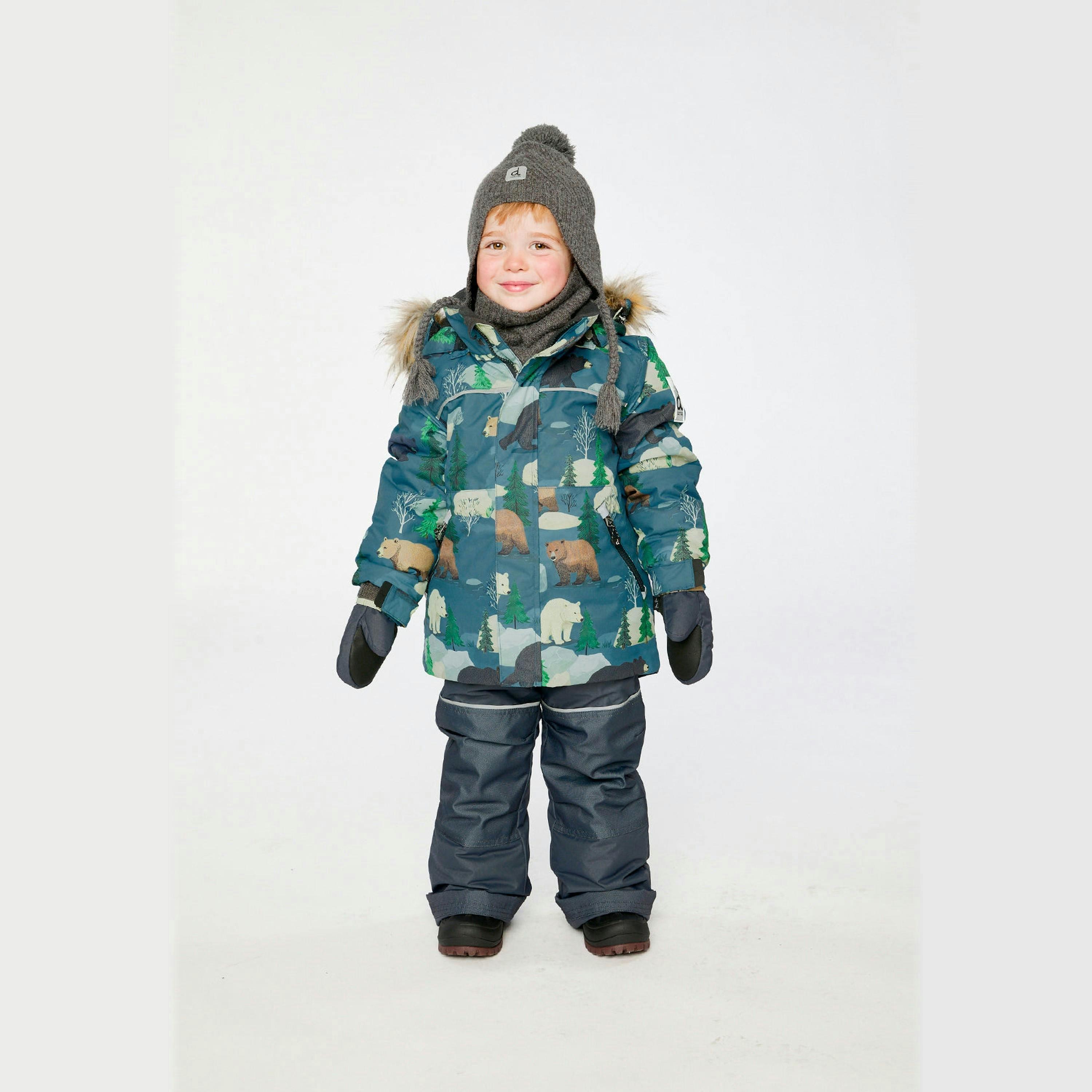 Two Piece Discover Snowsuit Blue Bear Print , view 2 of 6