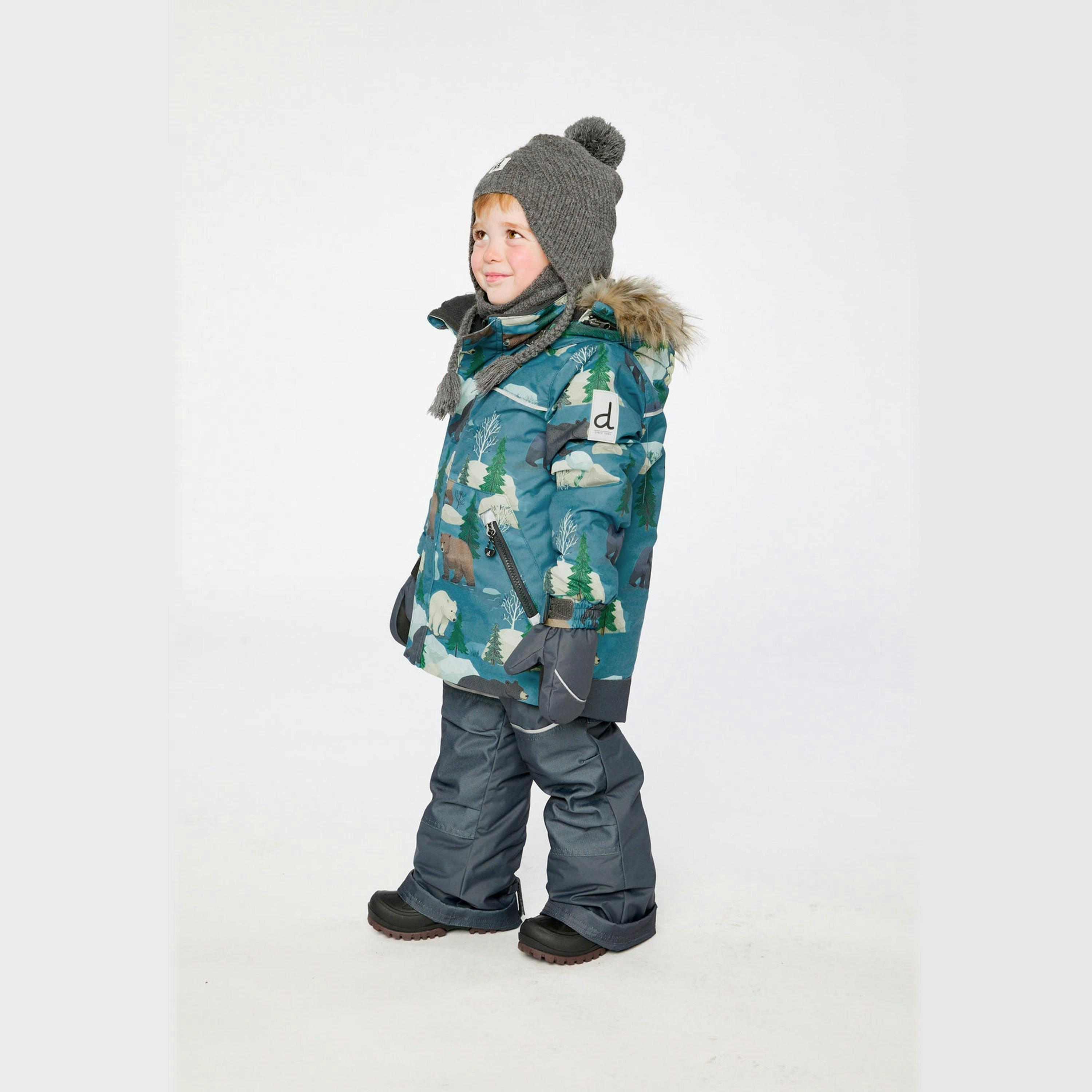 Two Piece Discover Snowsuit Blue Bear Print , view 3 of 6