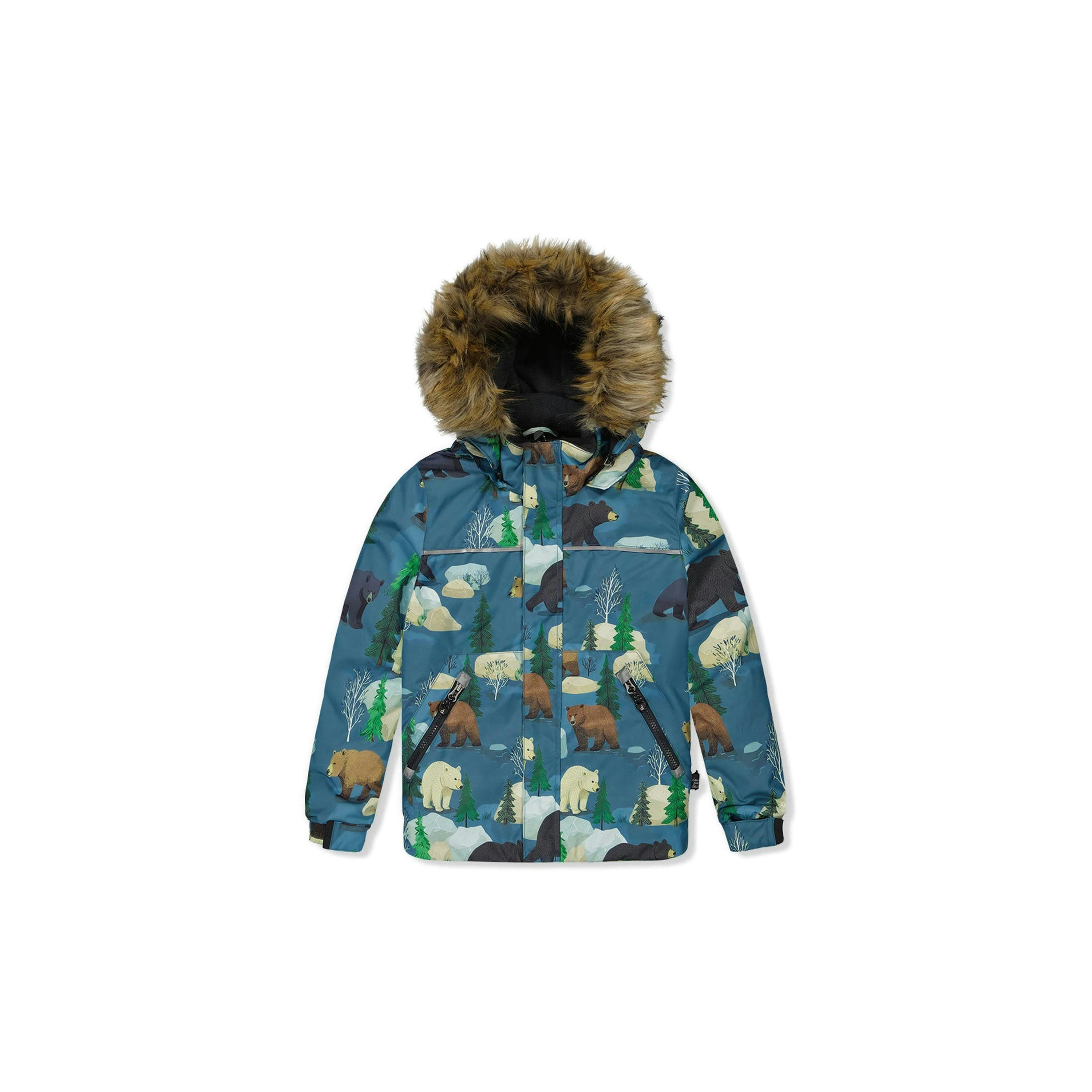 Two Piece Discover Snowsuit Blue Bear Print , view 4 of 6