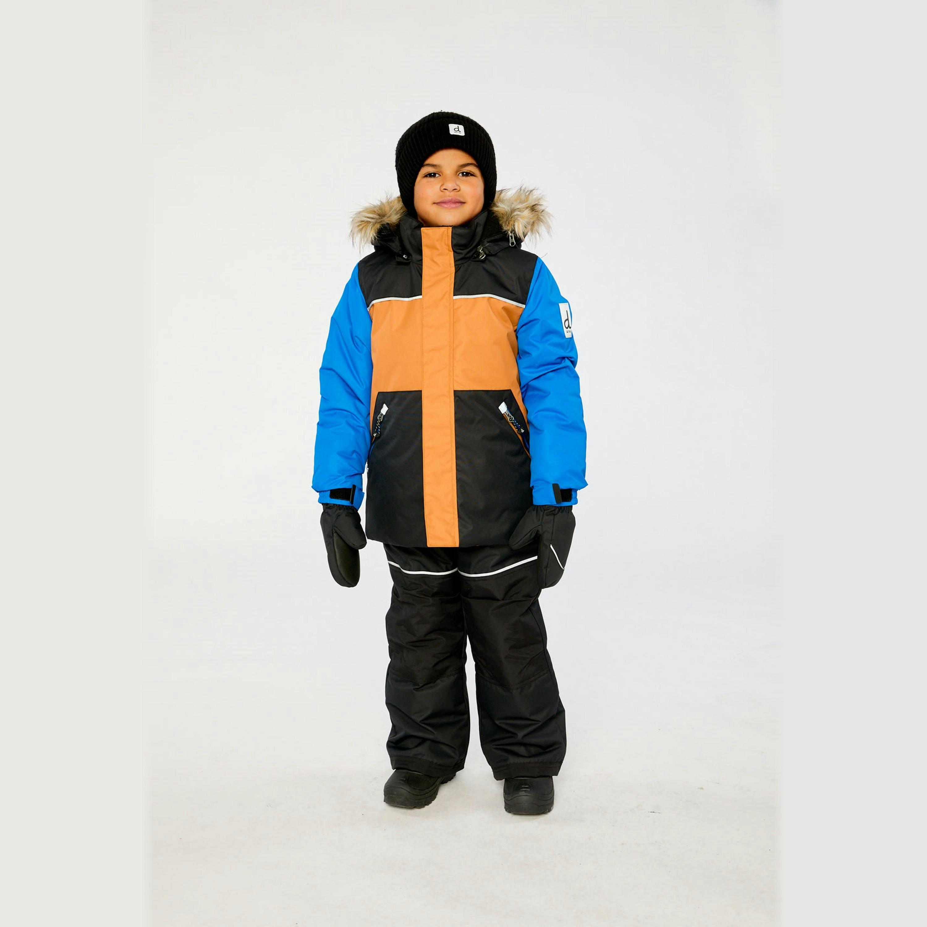 Two Piece Discover Snowsuit Black Brown And Blue , view 2 of 6