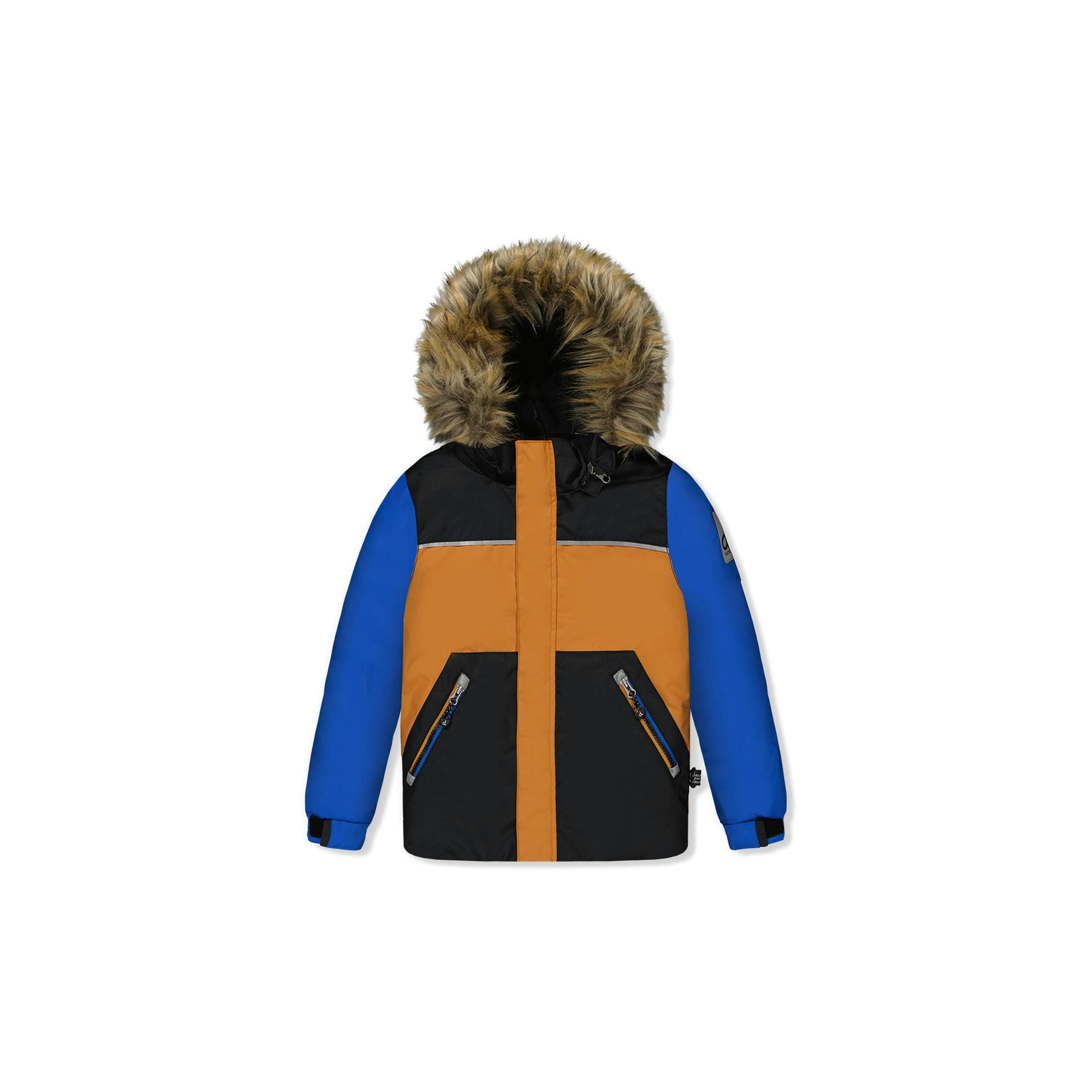 Two Piece Discover Snowsuit Black Brown And Blue , view 3 of 6
