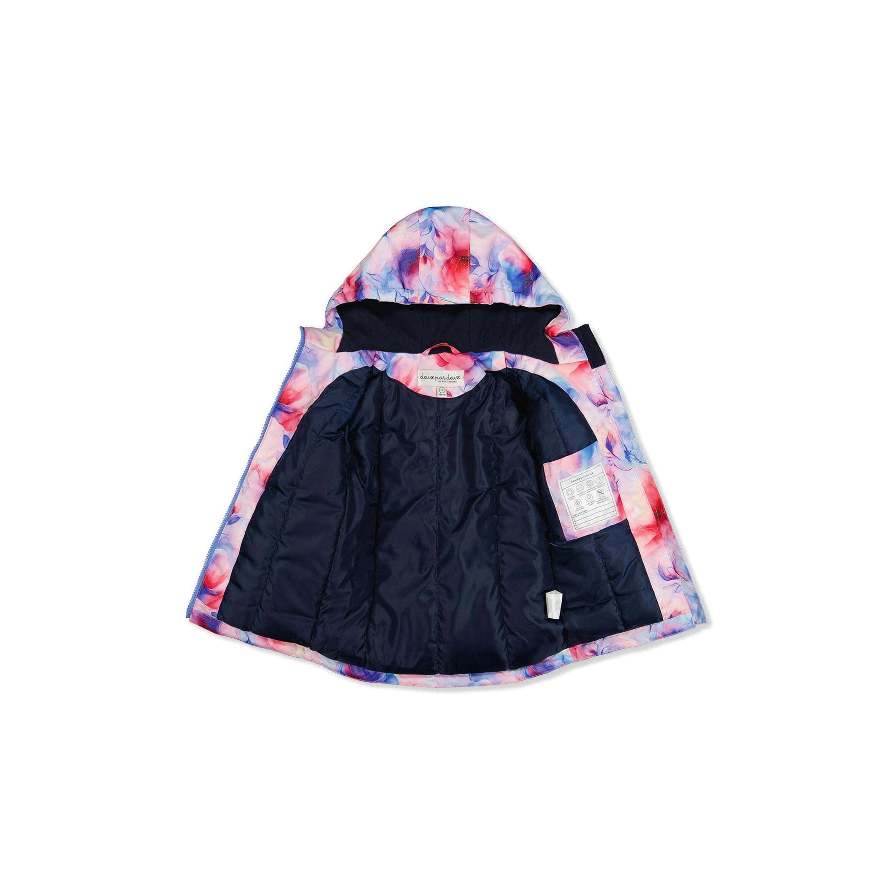 Light Weight Two Piece Chill Snowsuit Mauve Printed Flowers , view 6 of 6