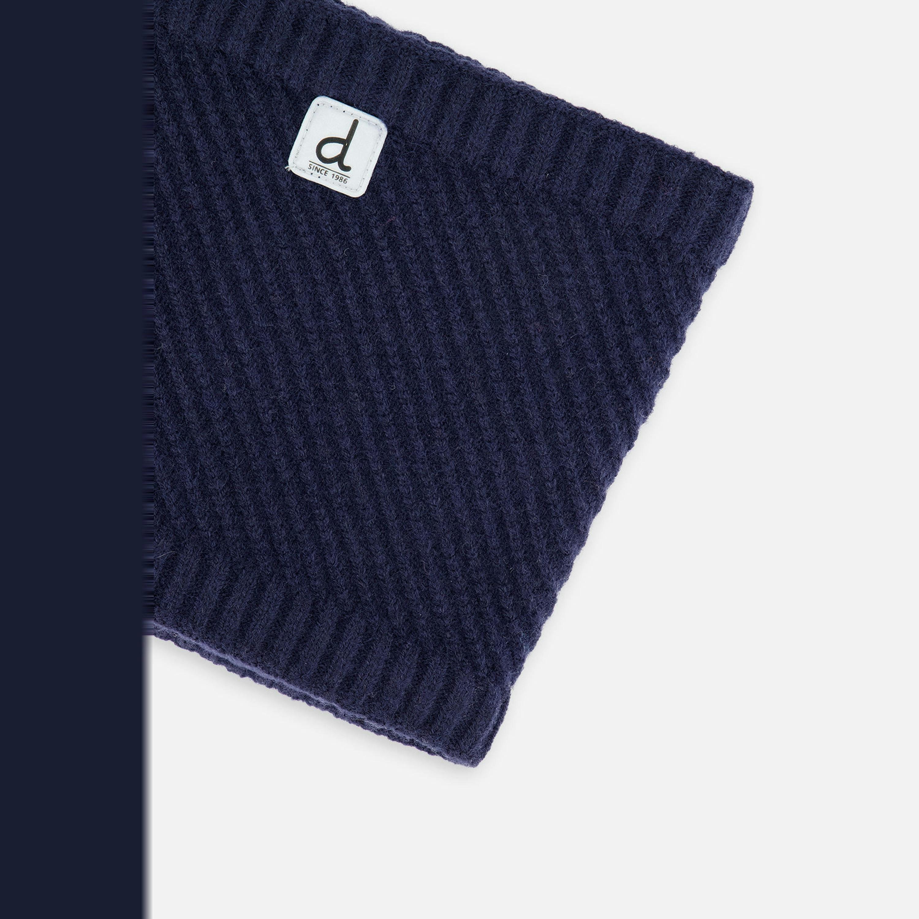 Winter Knit Neckwarmer Navy Blue , view 3 of 3