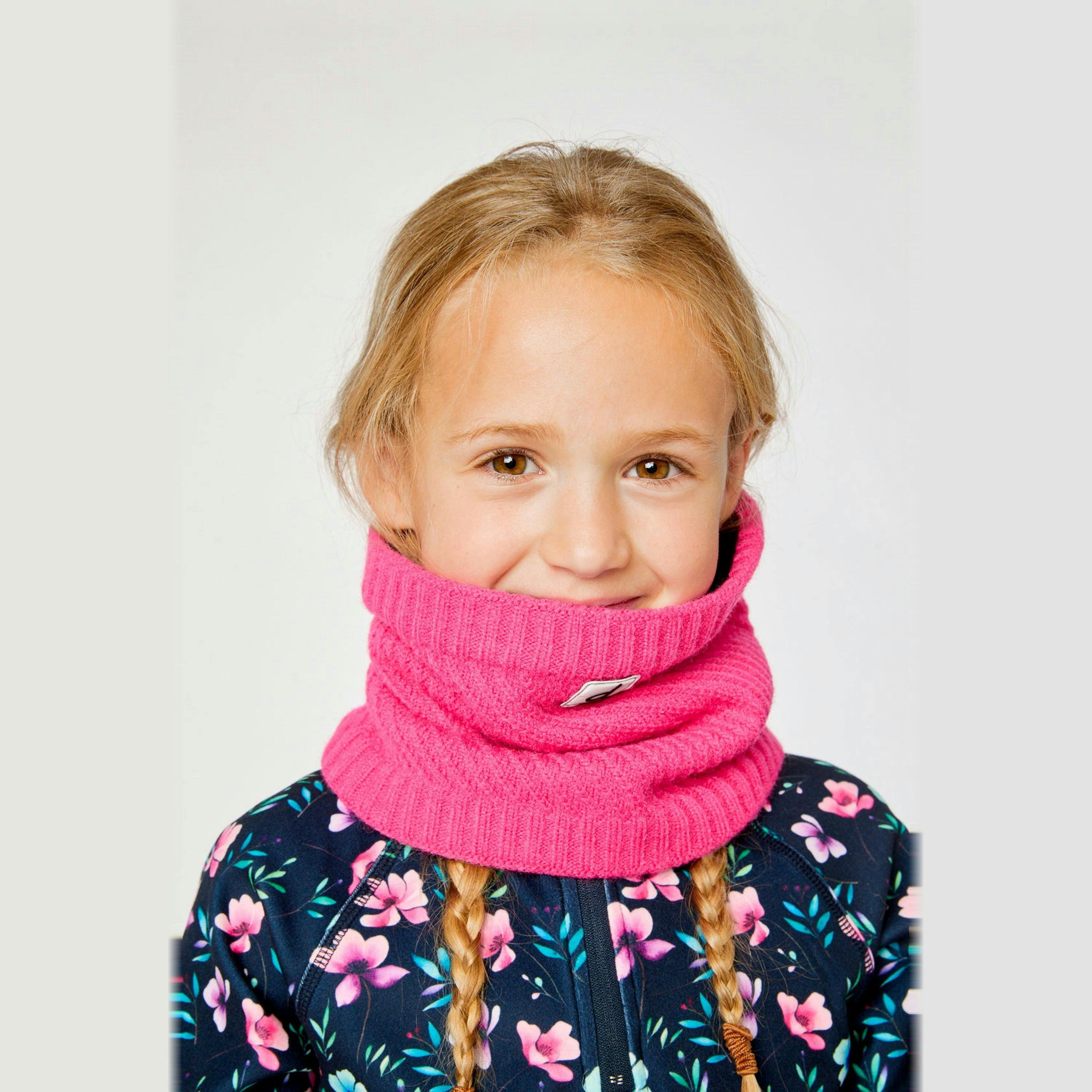 Winter Knit Neckwarmer Bright Pink , view 2 of 3