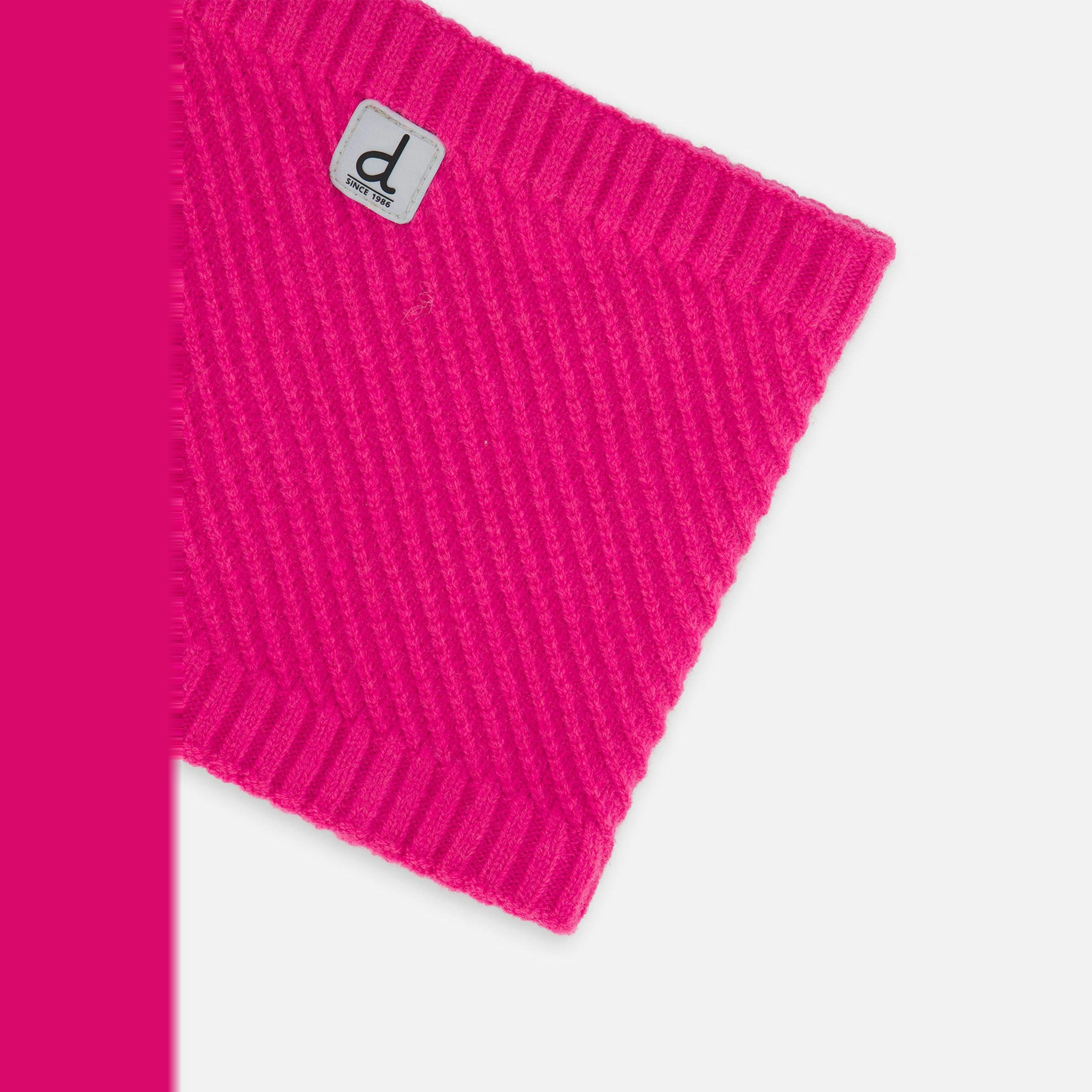 Winter Knit Neckwarmer Bright Pink , view 3 of 3