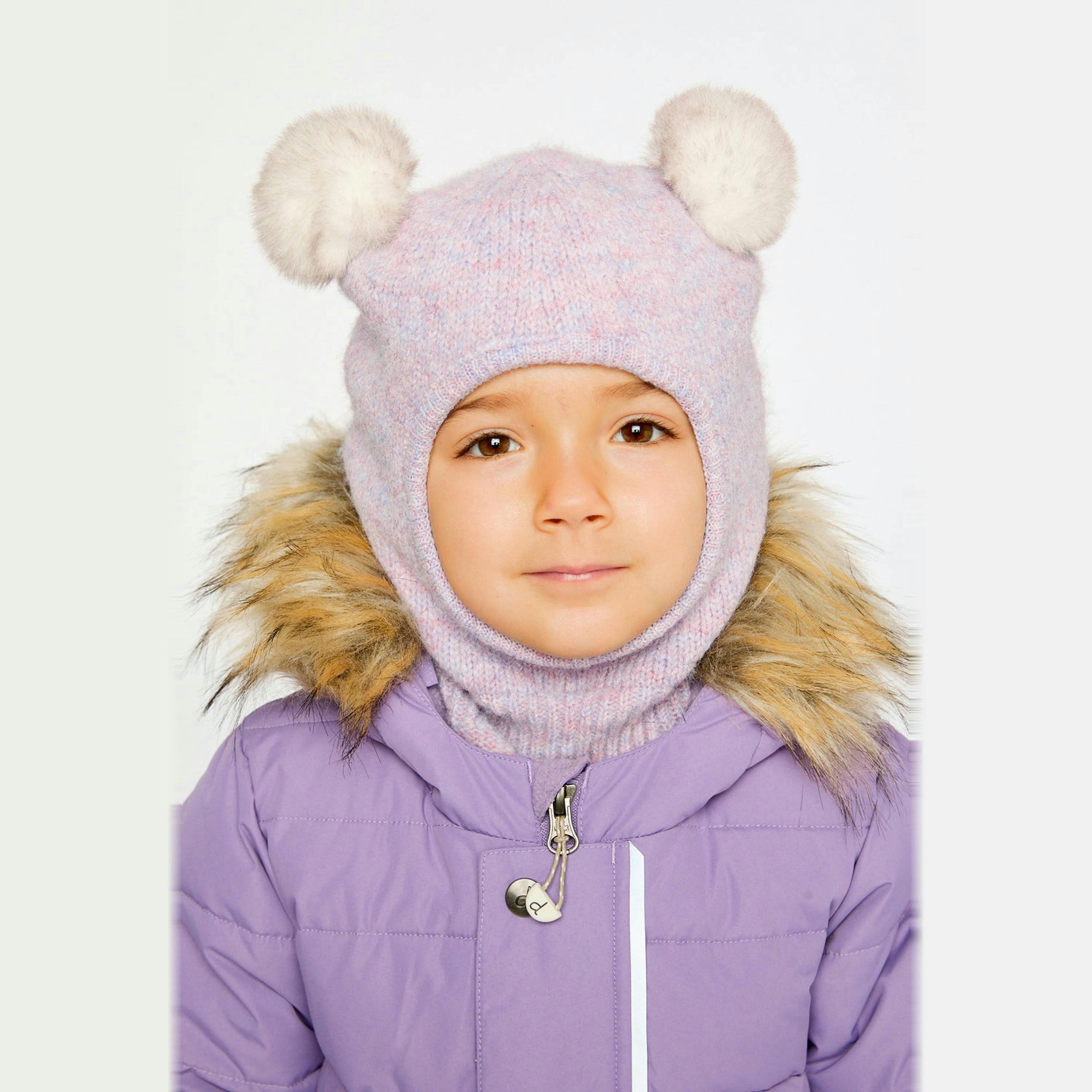 Knit Bear Balaclava Lavender , view 2 of 3