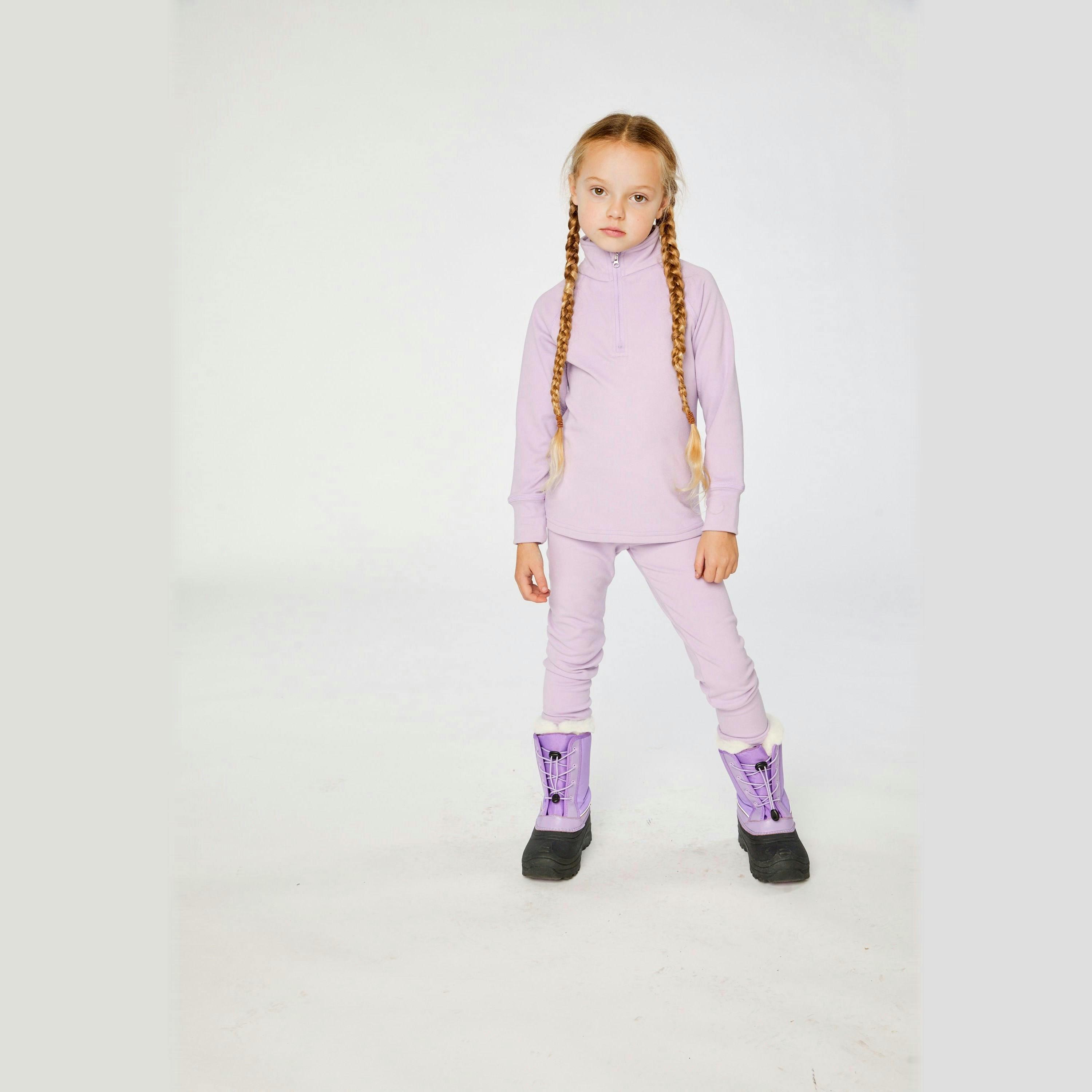 Two Piece Thermal Underwear Lavender , view 2 of 5