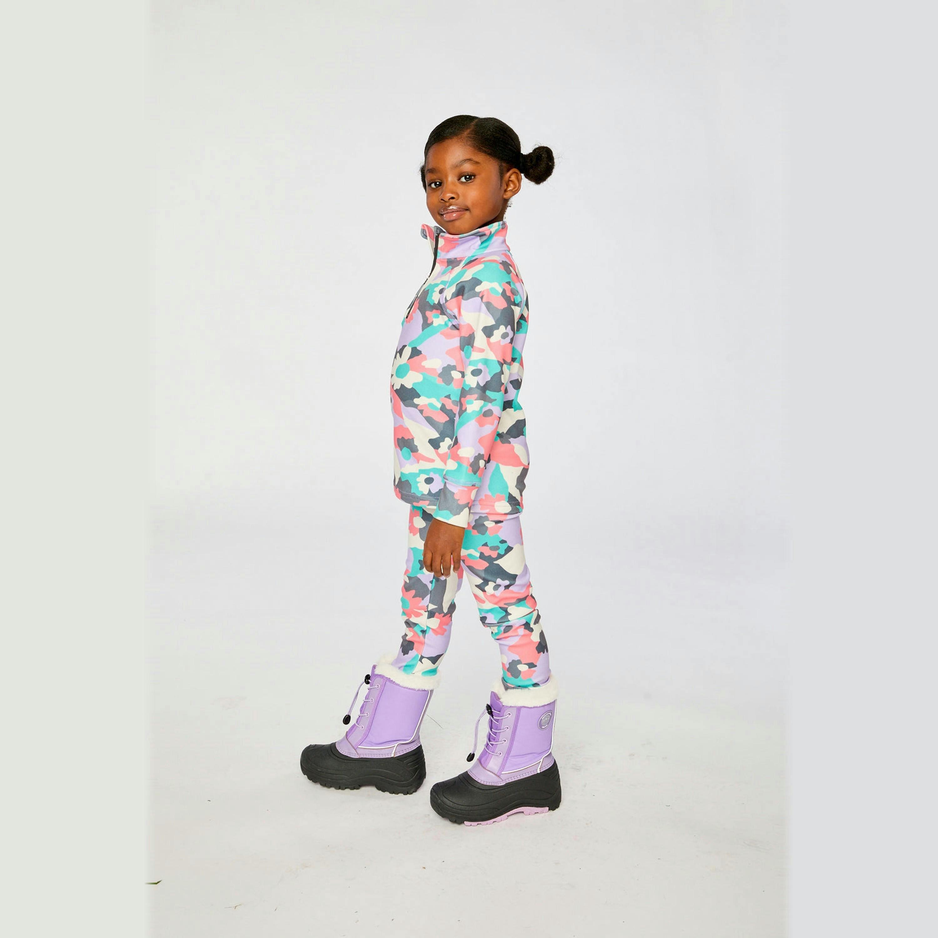 Two Piece Thermal Underwear Coral Camouflage Print , view 3 of 5