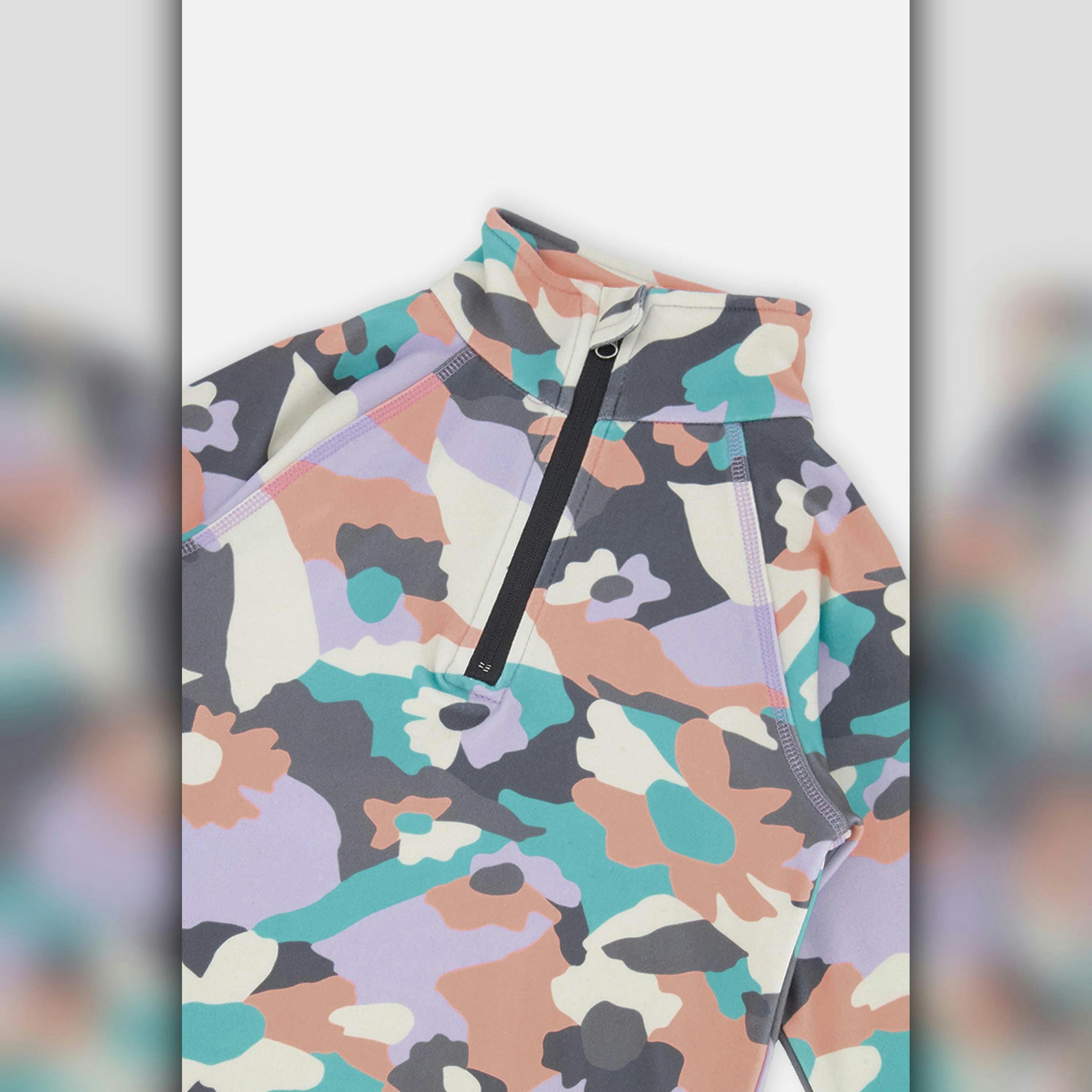 Two Piece Thermal Underwear Coral Camouflage Print , view 5 of 5