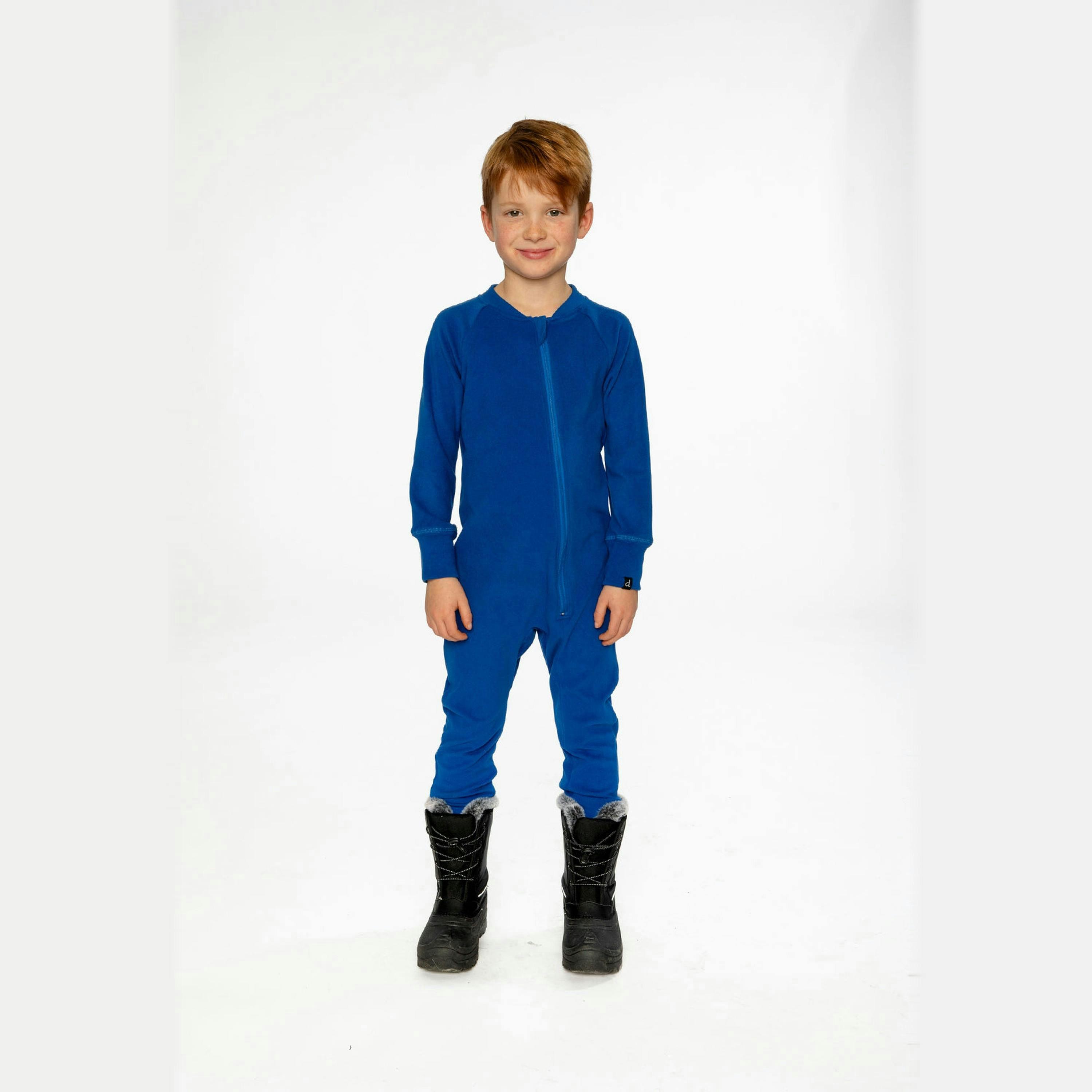 One Piece Thermal Underwear Royal Blue , view 2 of 4