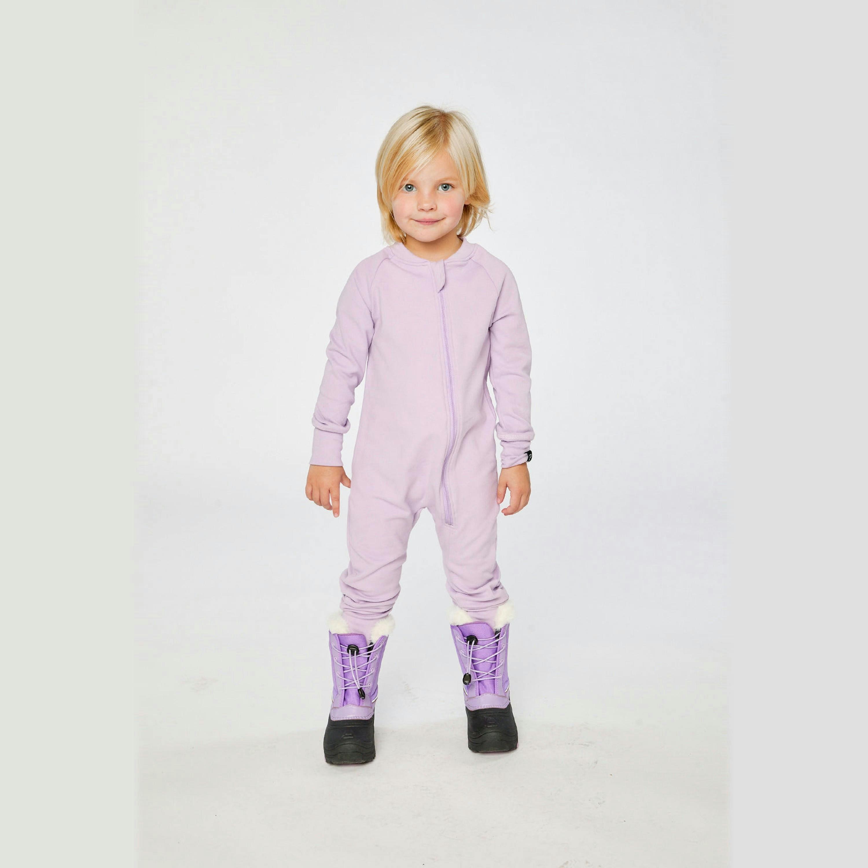 One Piece Thermal Underwear Lavender , view 2 of 5