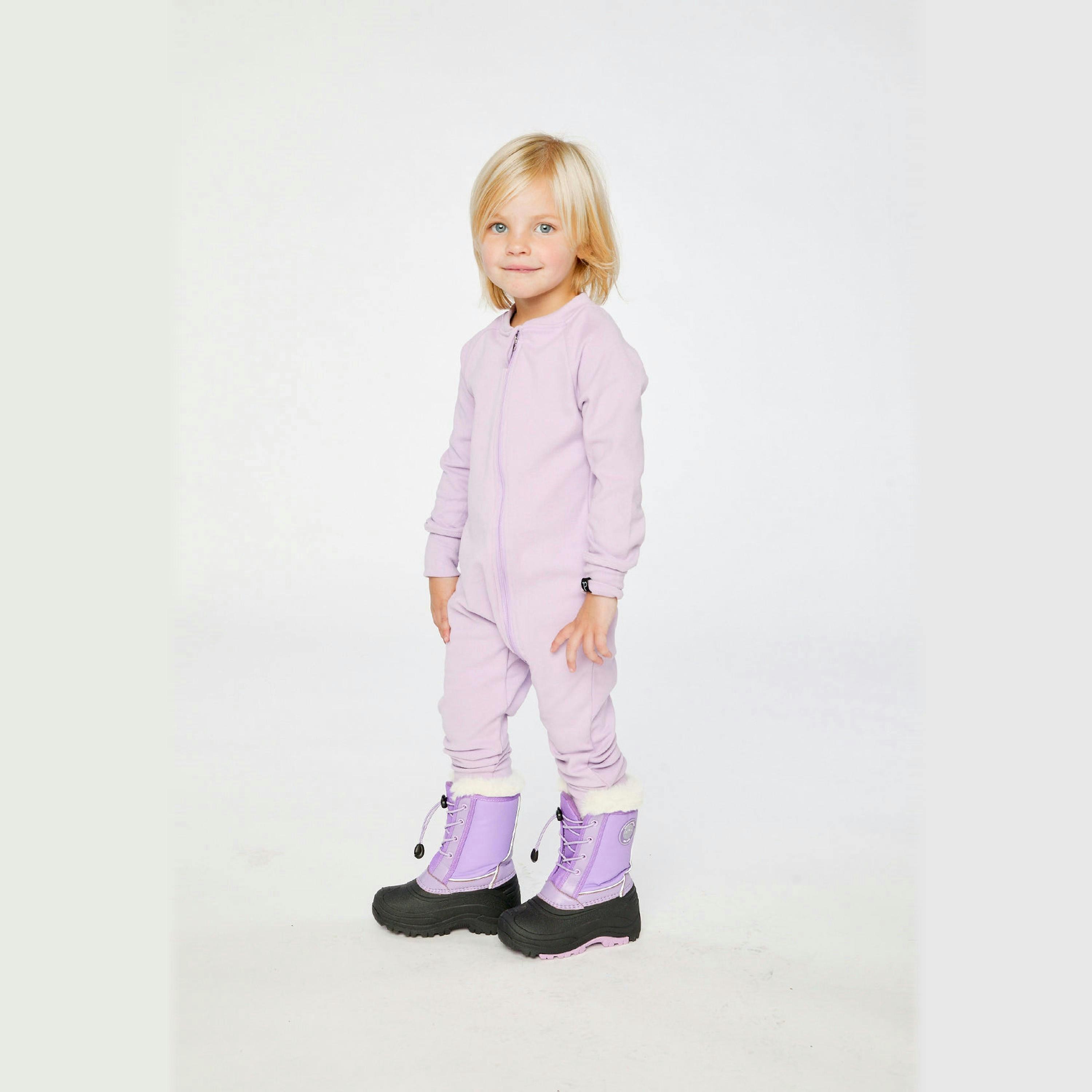 One Piece Thermal Underwear Lavender , view 3 of 5