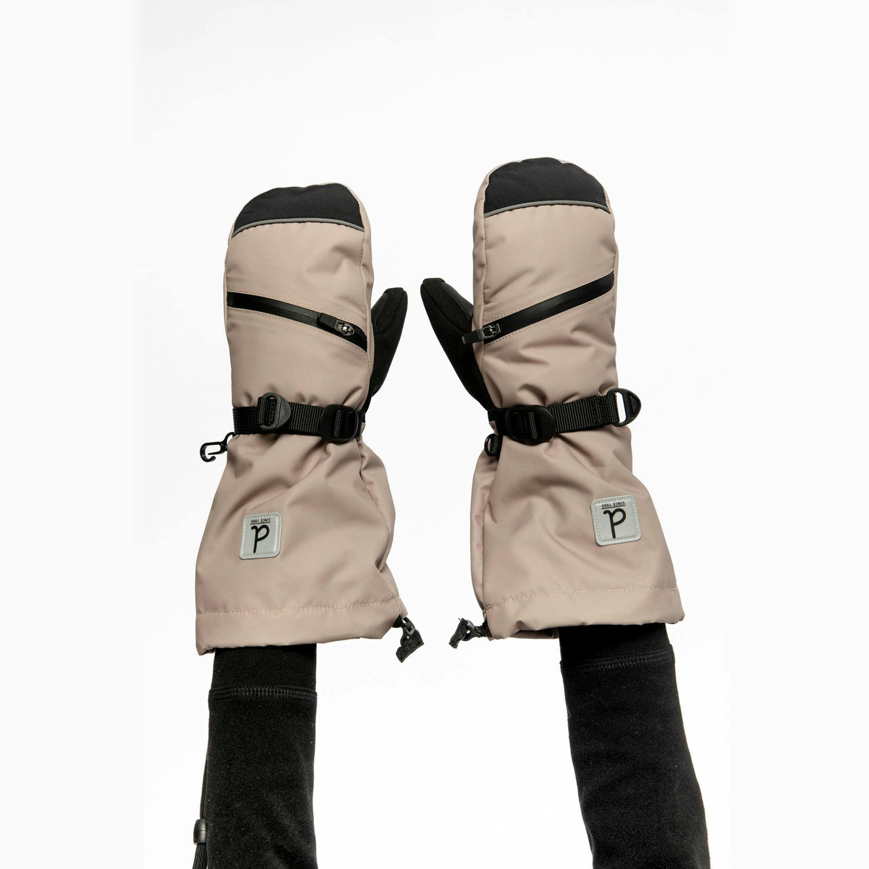 Teknik Winter Mittens Taupe , view 2 of 6