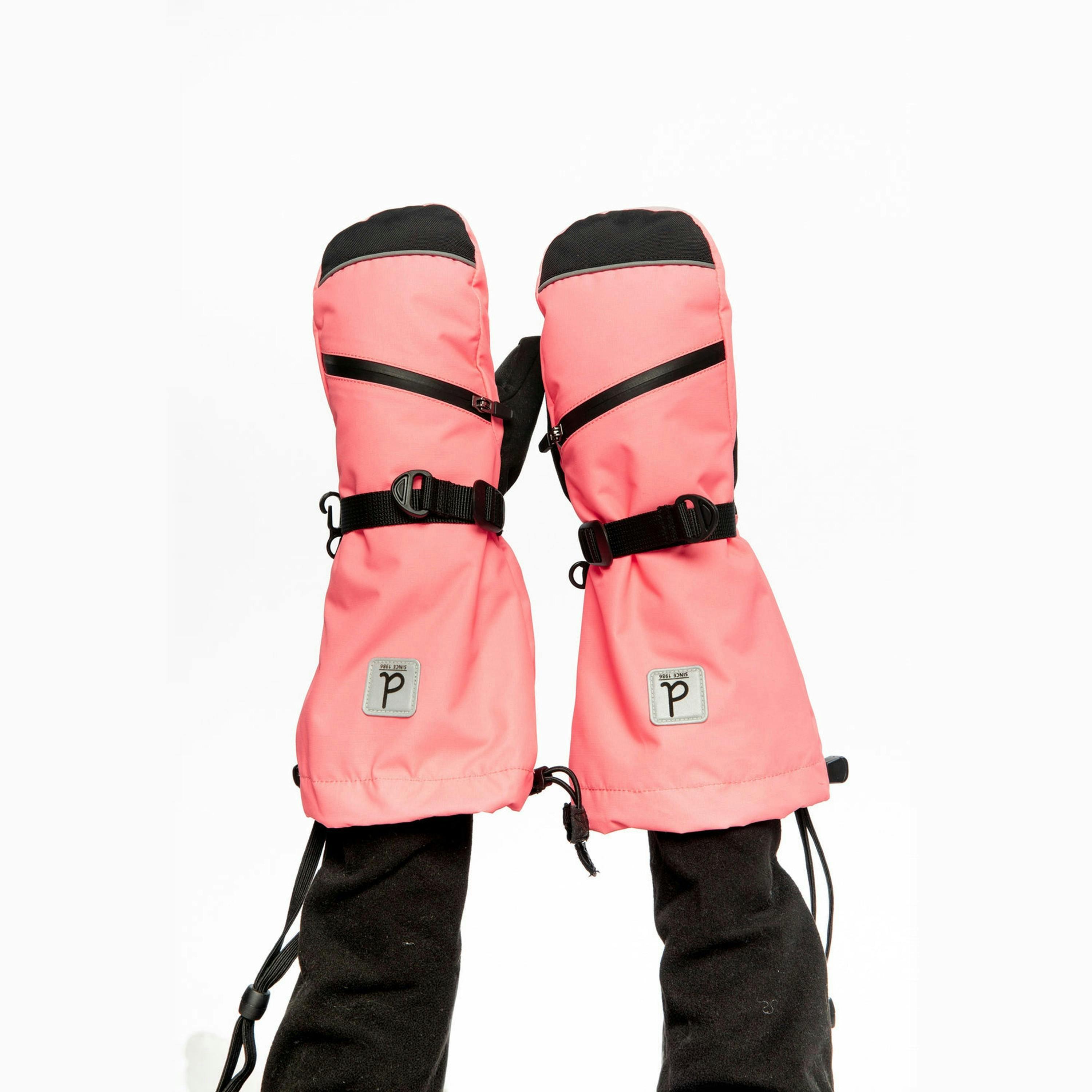 Teknik Winter Mittens Neon Coral , view 2 of 6