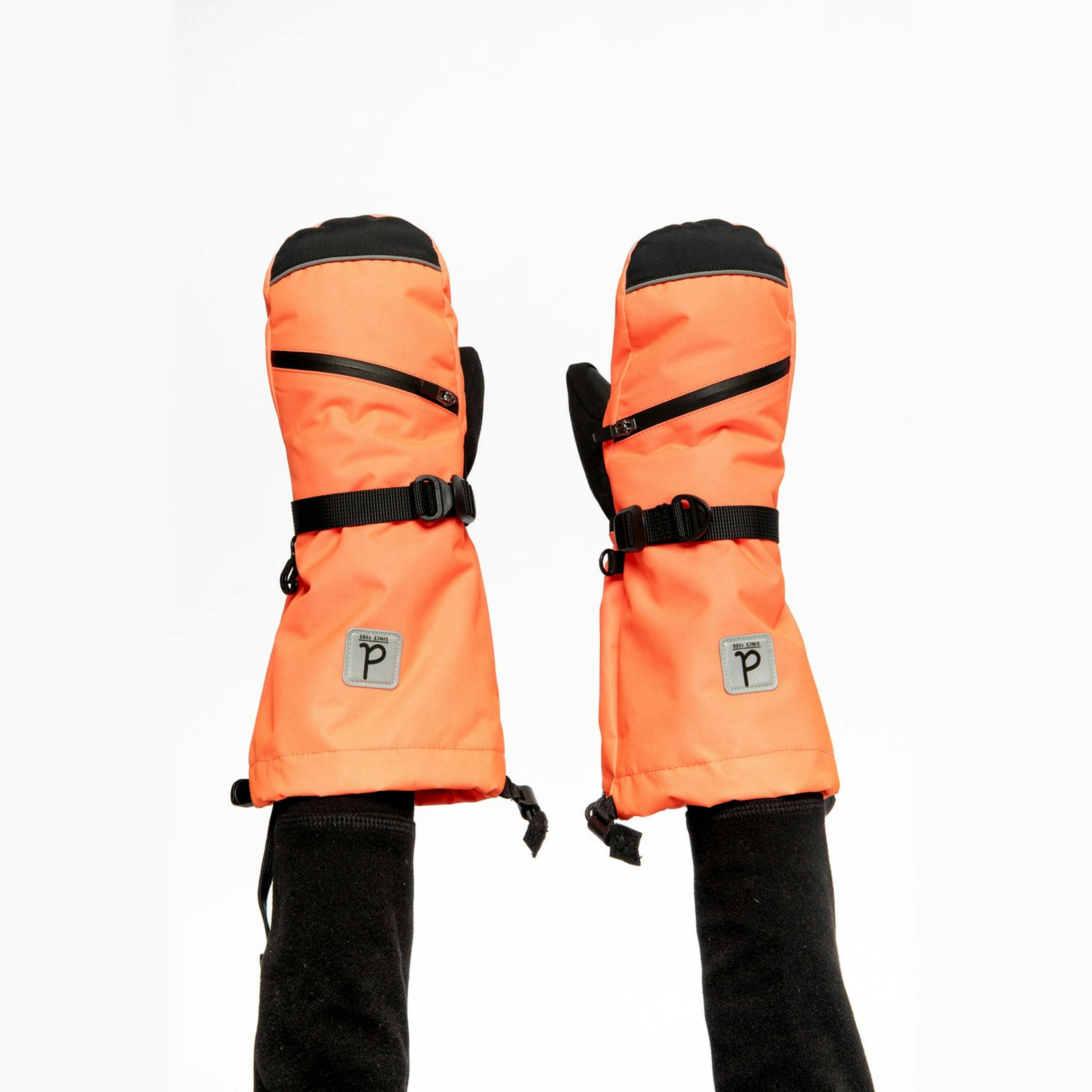 Teknik Winter Mittens Bright Orange , view 2 of 6