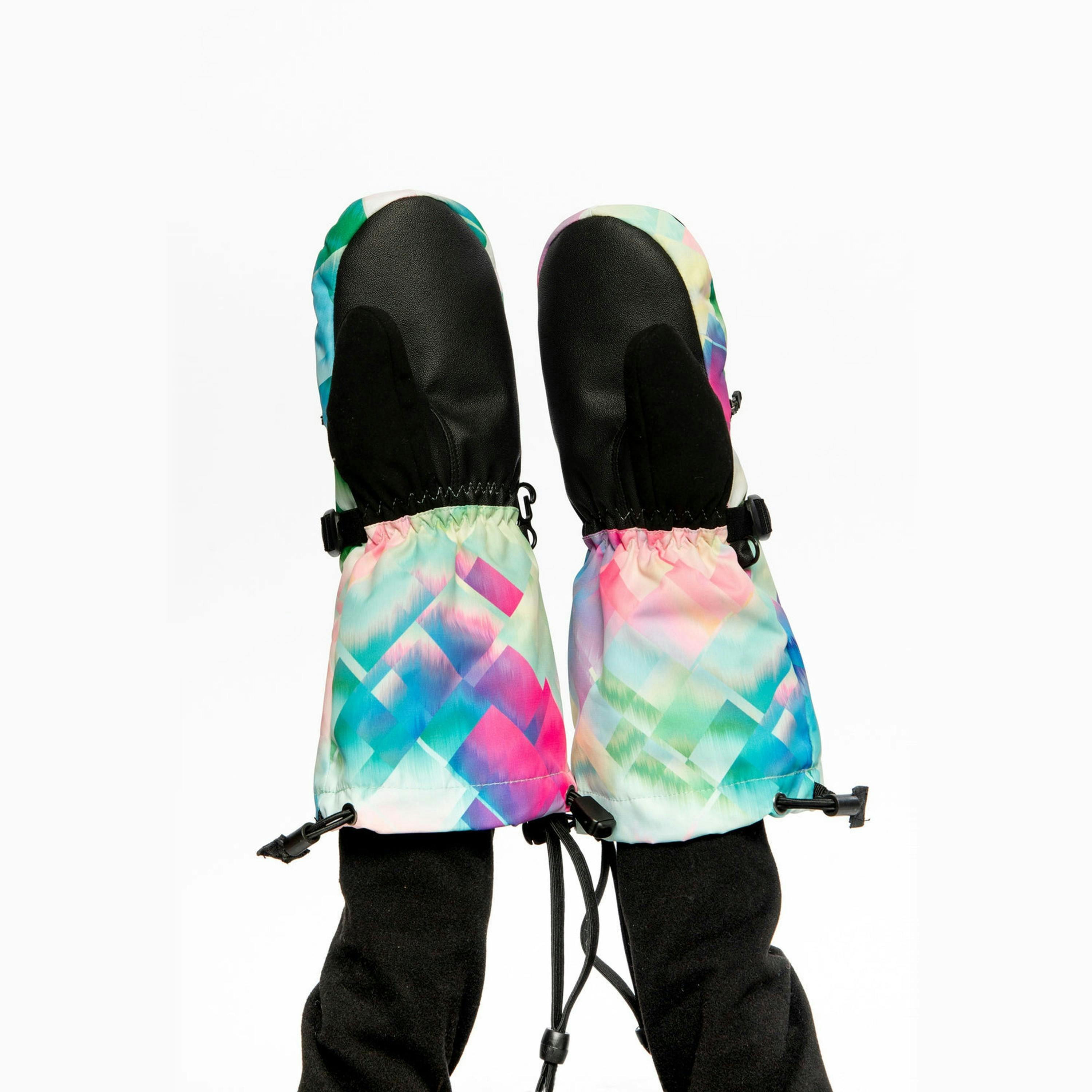 Teknik Winter Mittens Multicolored With Diamond Pattern , view 4 of 6