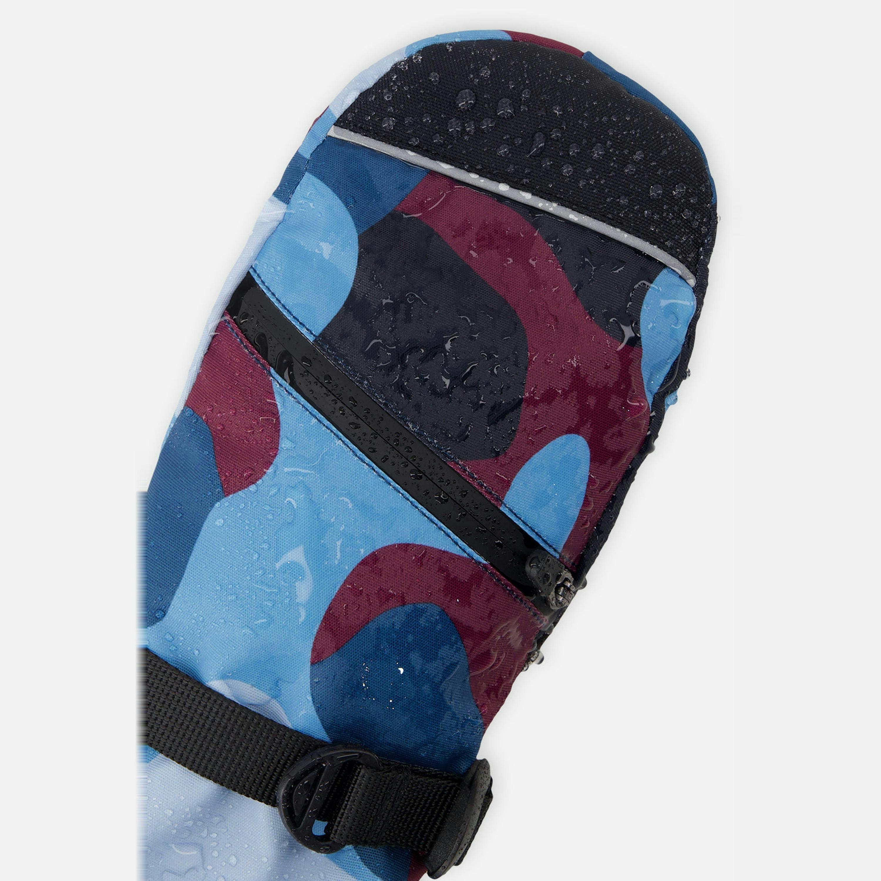 Teknik Winter Mittens Blue And Red Camouflage , view 4 of 6