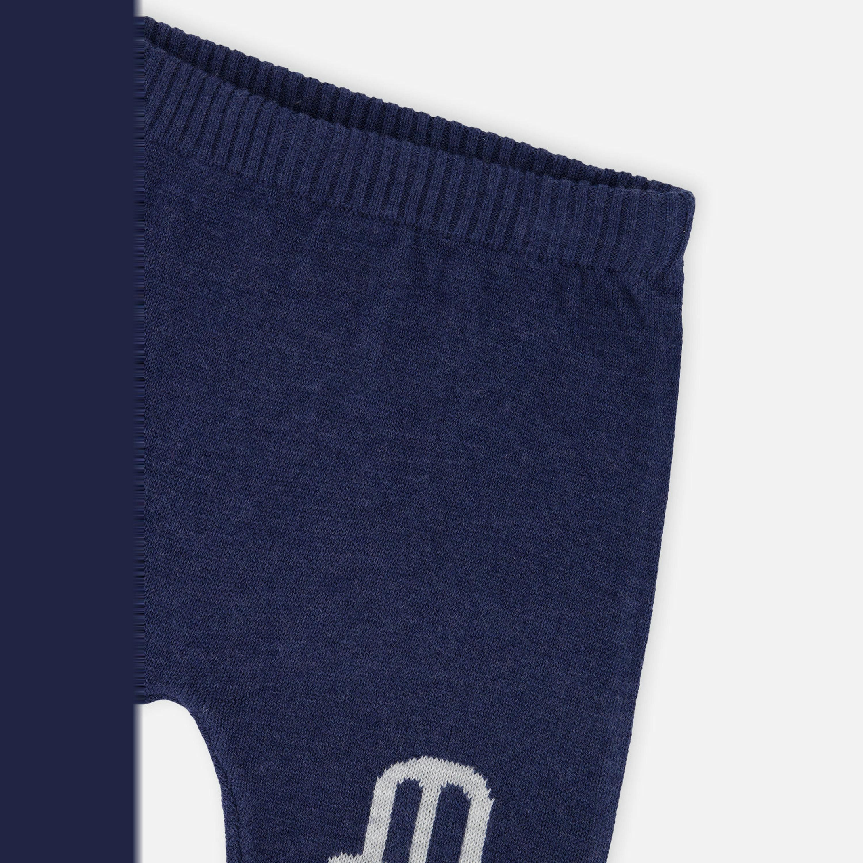 Knitted Top And Pants Set Blue And Orange , view 4 of 4