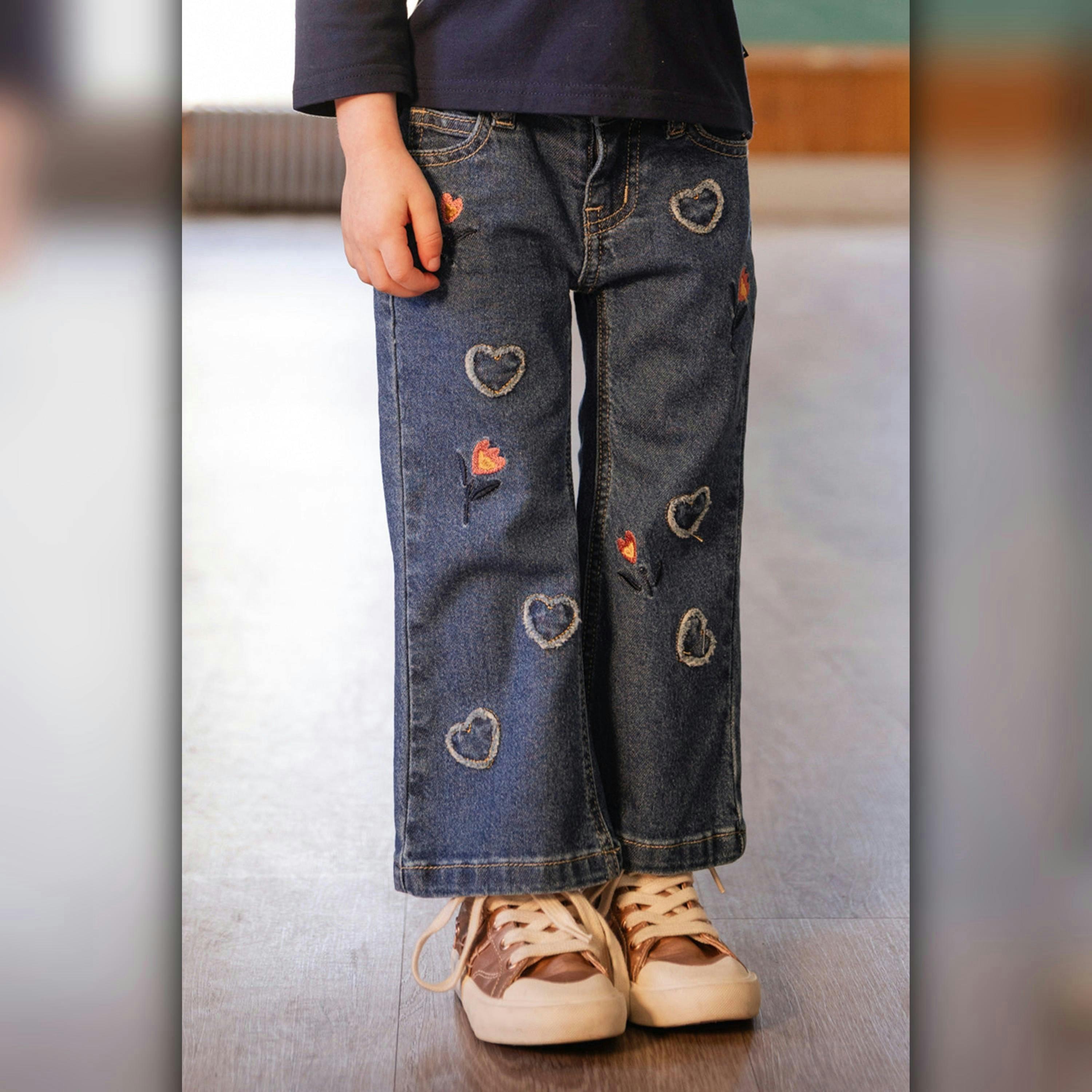 Boot Leg Jeans Navy Blue Denim , view 3 of 6
