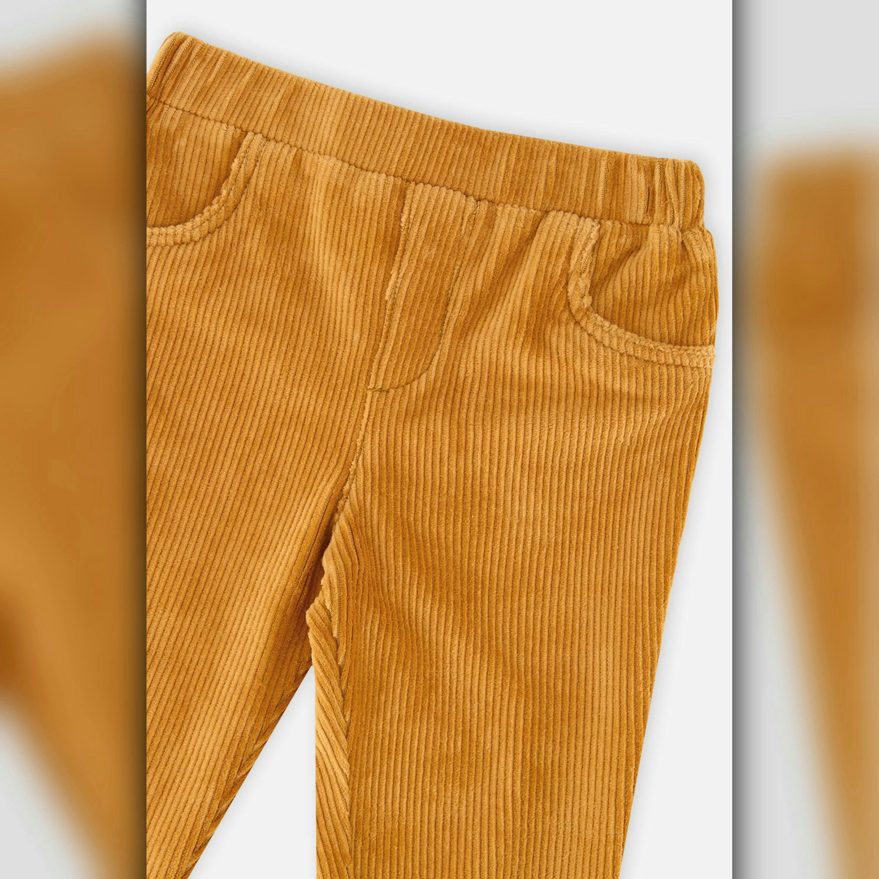 Stretch Velour Treggings Yellow , view 5 of 6