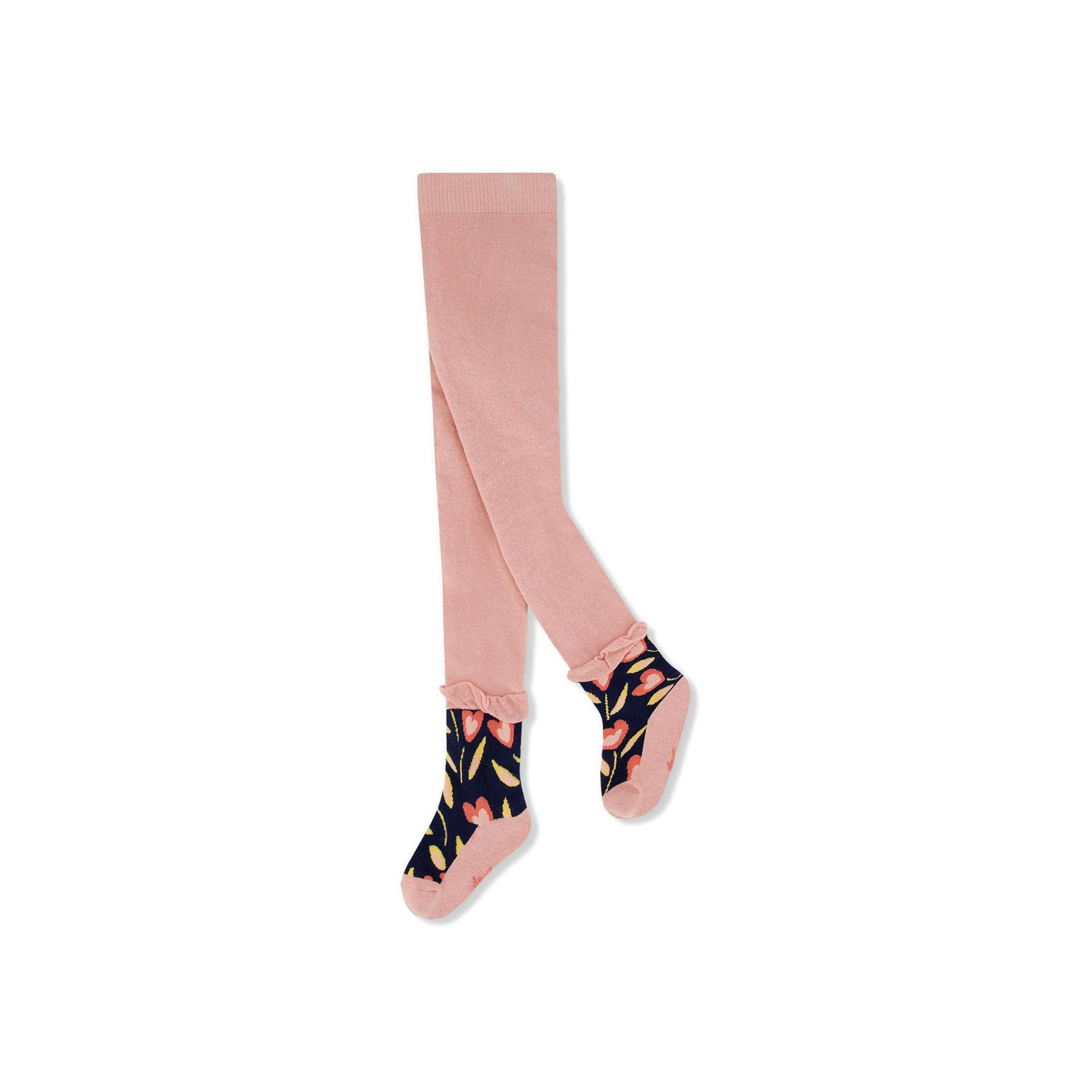 Tights Pale Dusty Pink And Navy , view 3 of 6