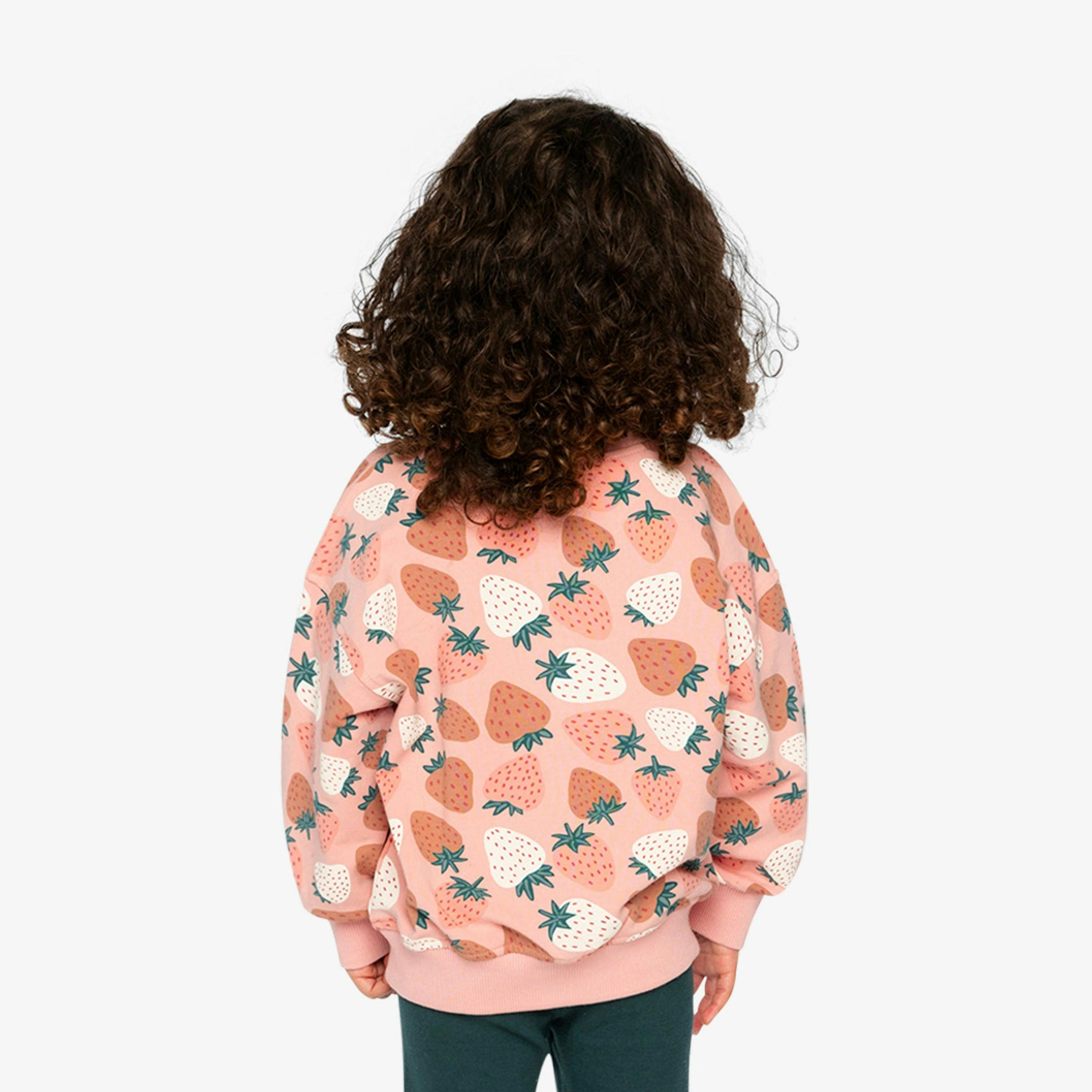 Sweatshirt Pink Strawberry Print , view 4 of 6