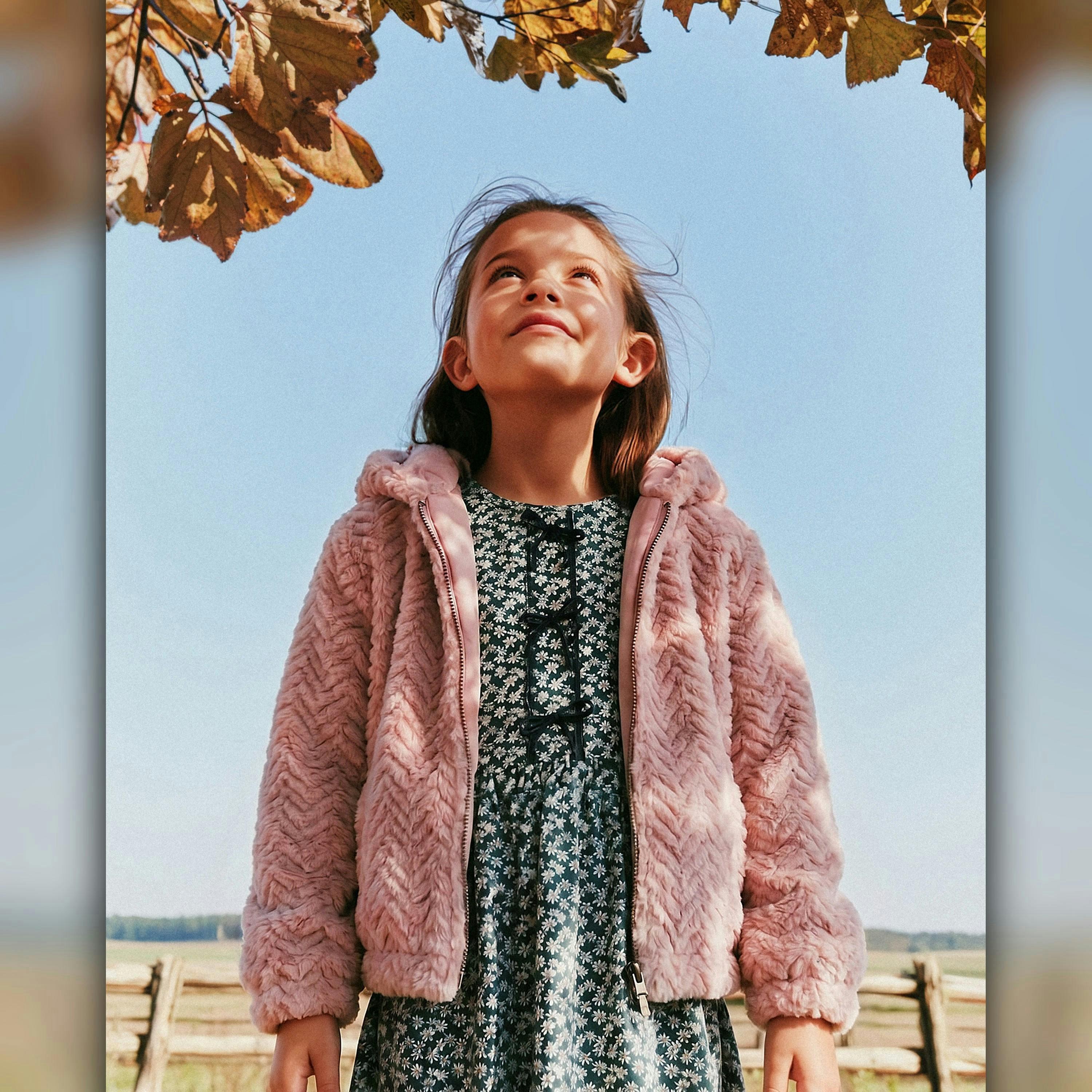 Faux Fur Hooded Cardigan Pink , view 6 of 6
