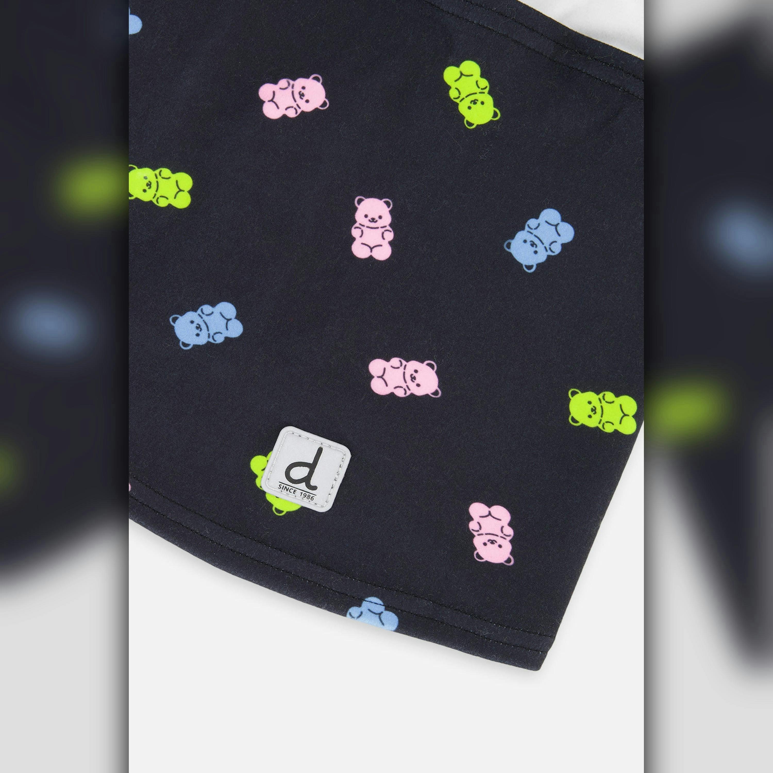 Brushed Jersey Balaclava Black Printed Gummy Bears , view 3 of 3