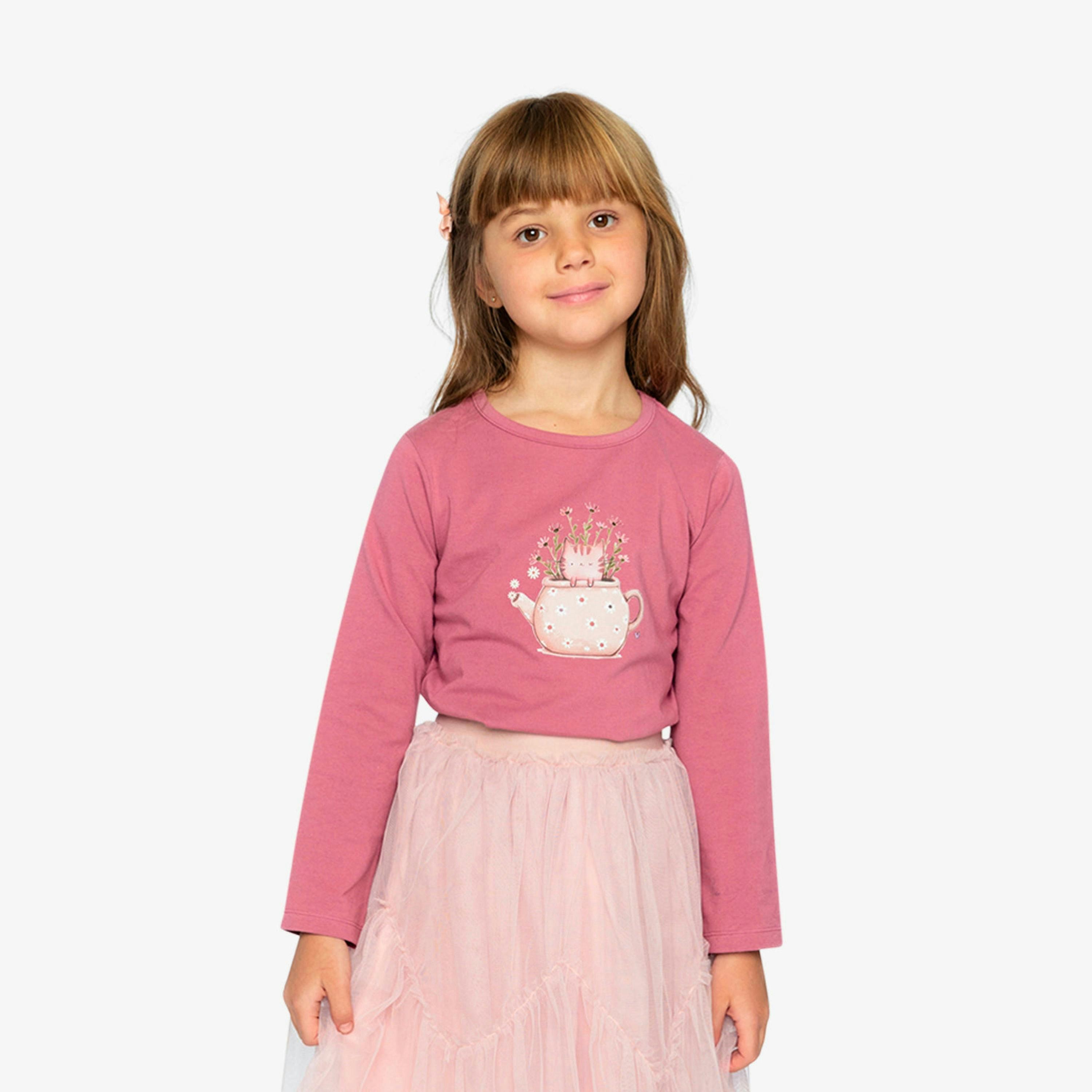 Organic Cotton Jersey T-Shirt Raspberry Pink , view 2 of 6