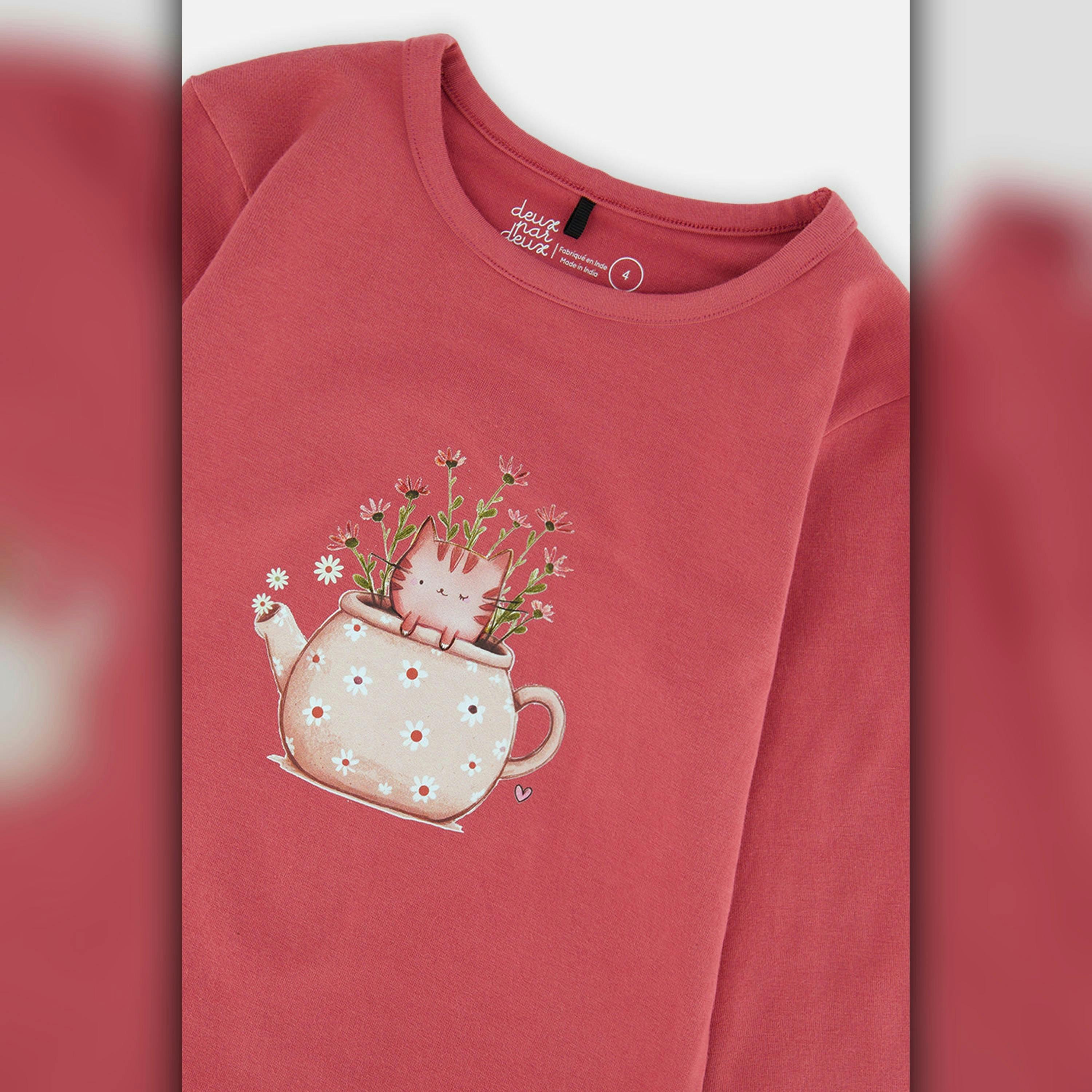 Organic Cotton Jersey T-Shirt Raspberry Pink , view 6 of 6