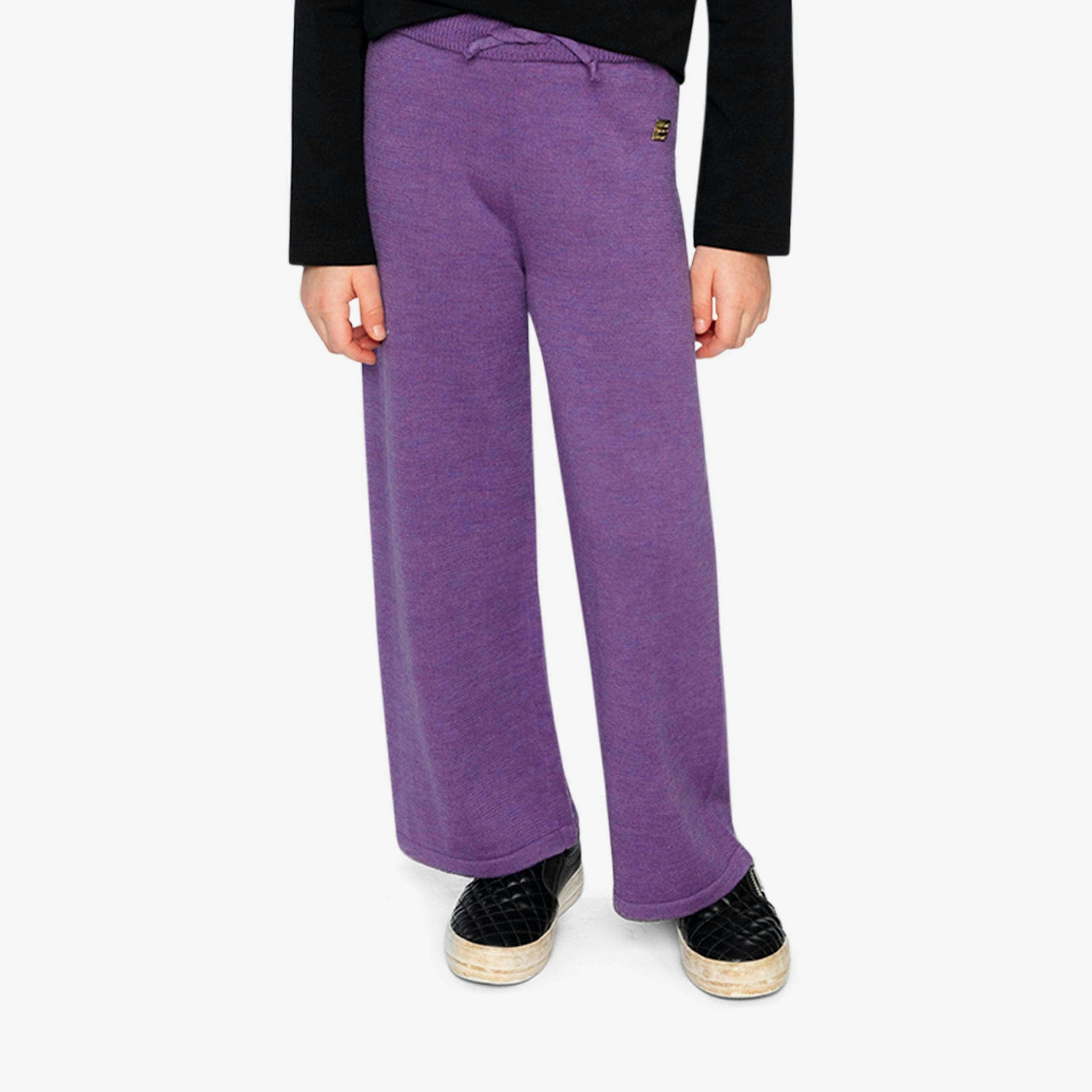 Knitted Wide Leg Pants Violet , view 2 of 5