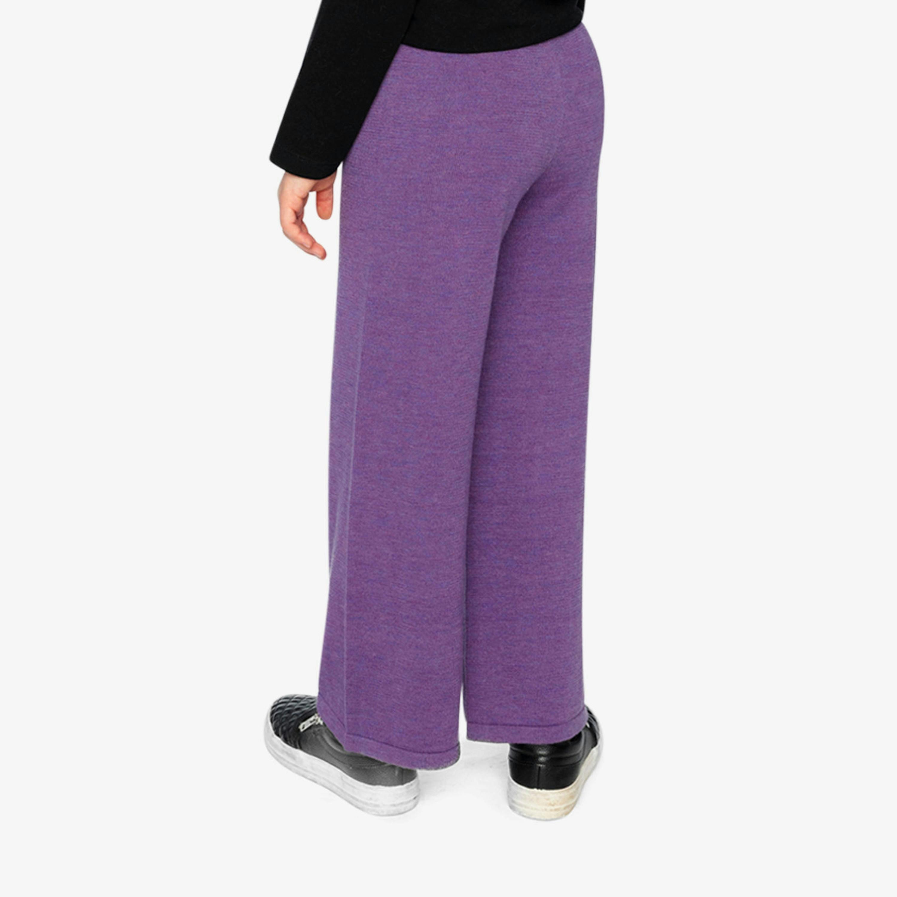 Knitted Wide Leg Pants Violet , view 3 of 5