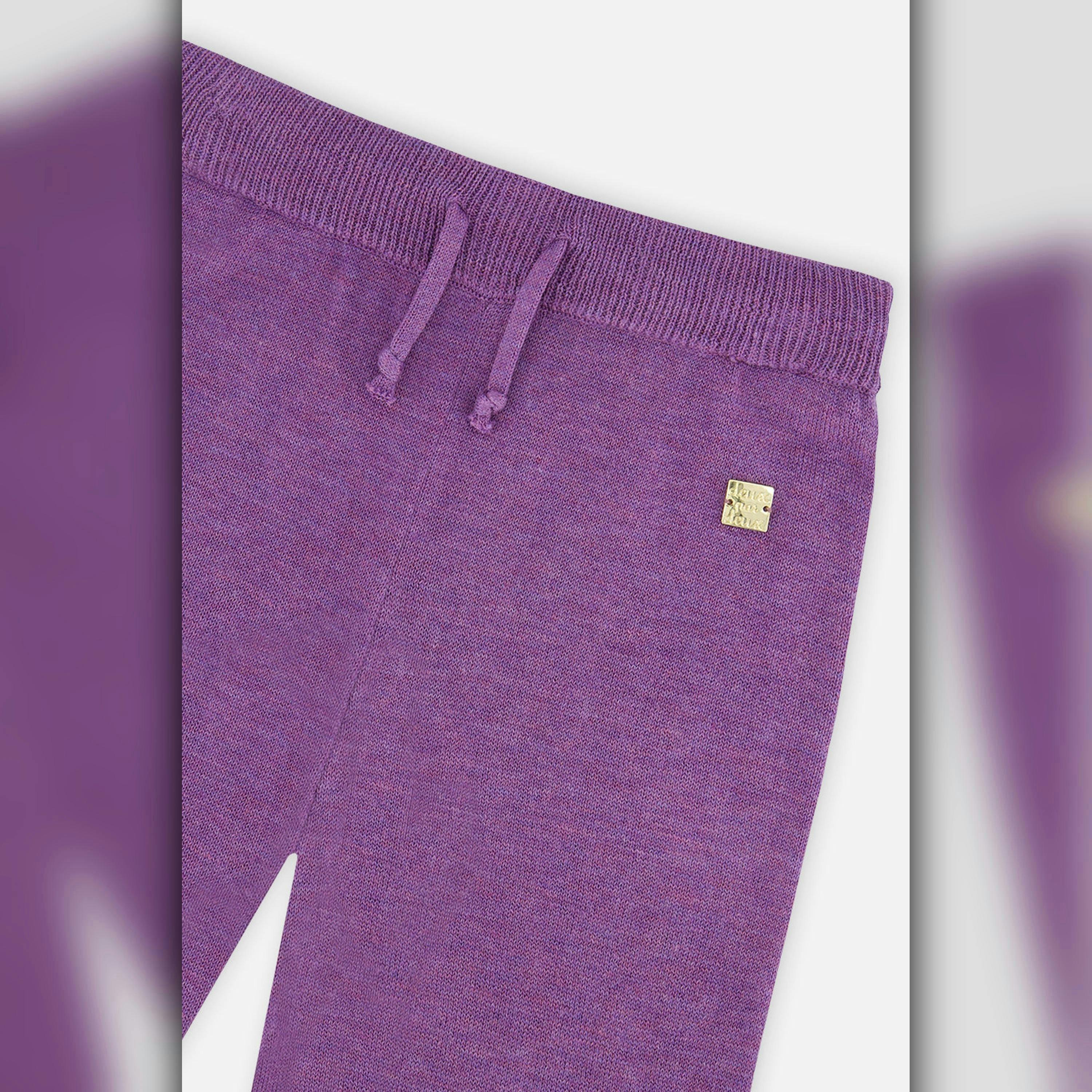 Knitted Wide Leg Pants Violet , view 5 of 5