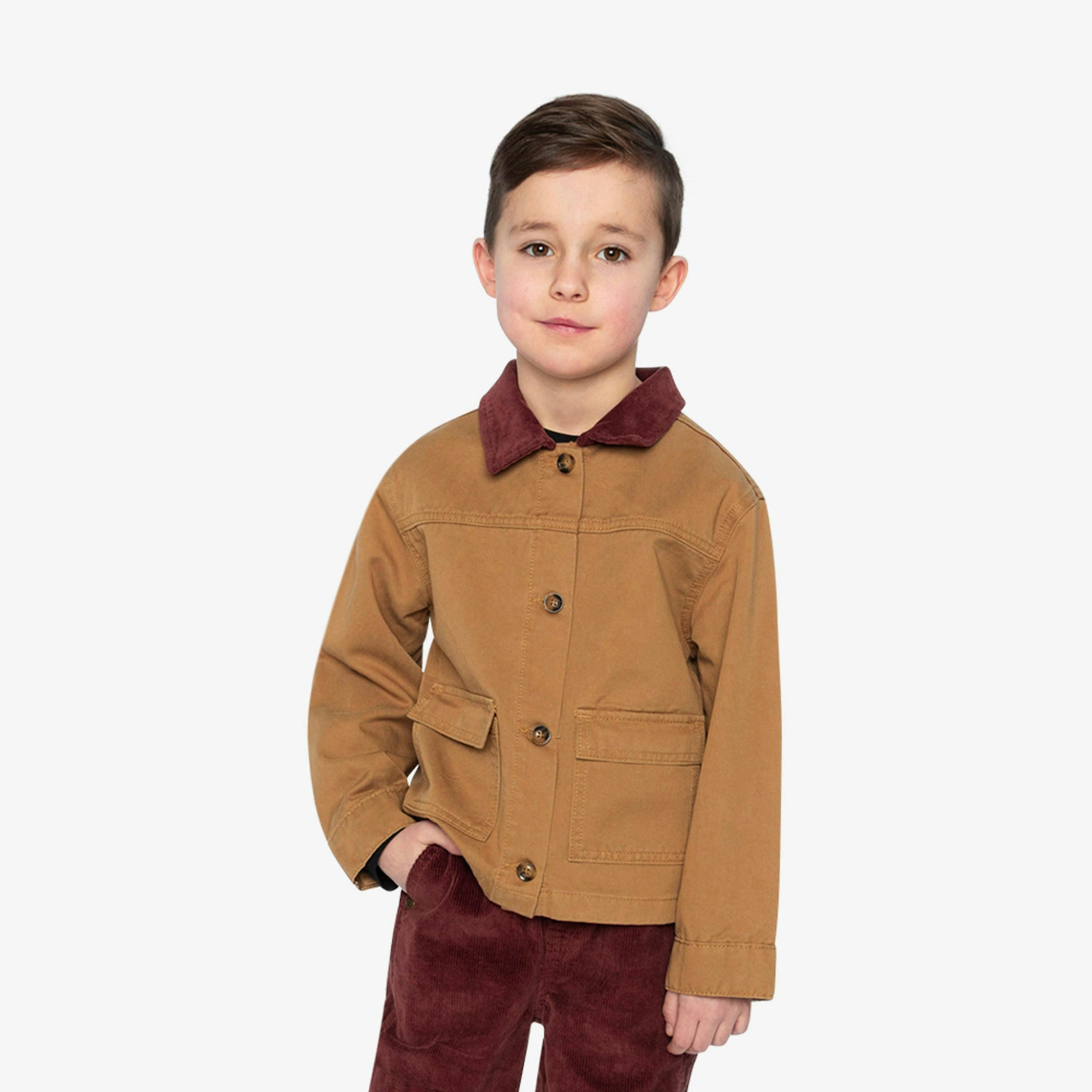 Barn Jacket Brown Yellow , view 2 of 6