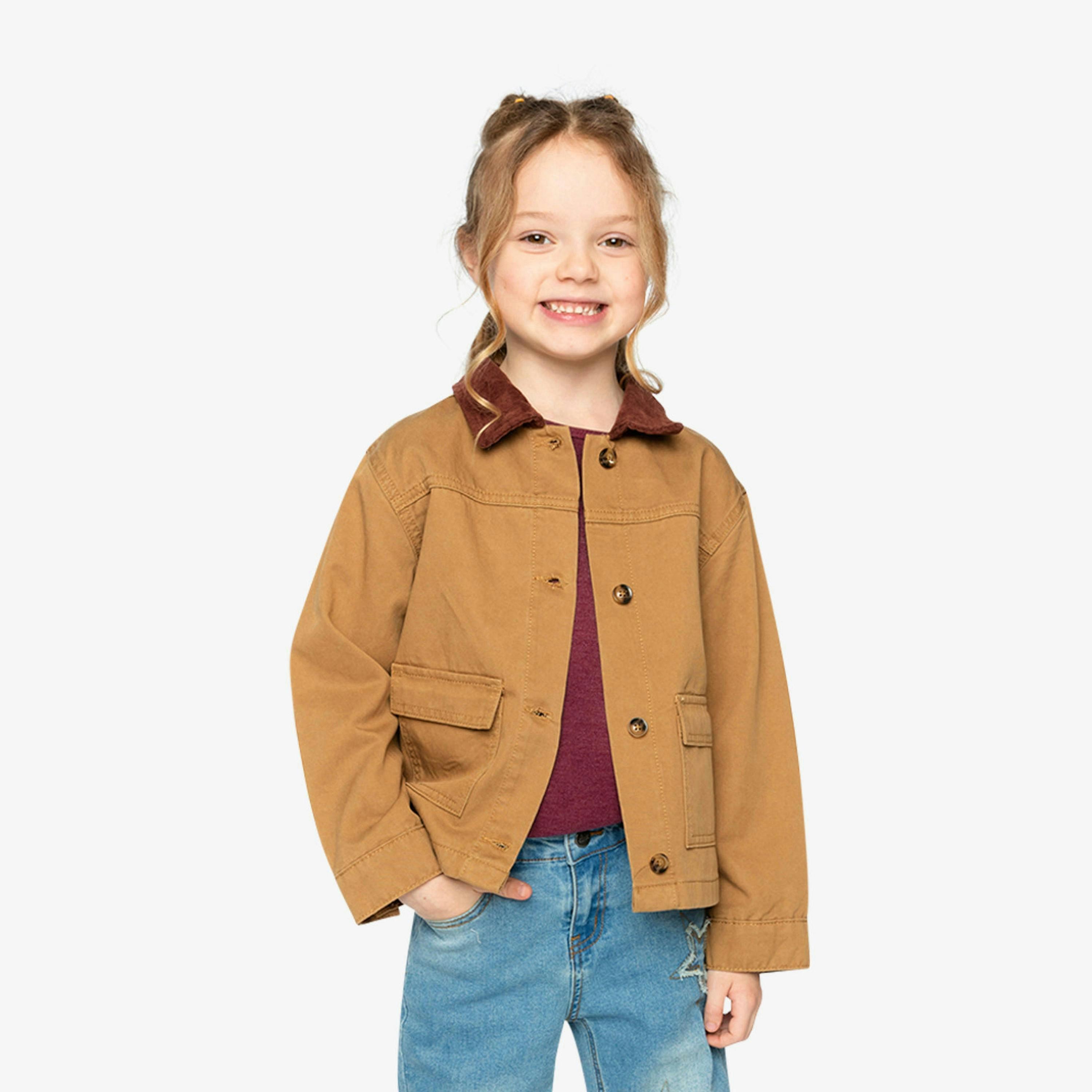 Barn Jacket Brown Yellow , view 3 of 6