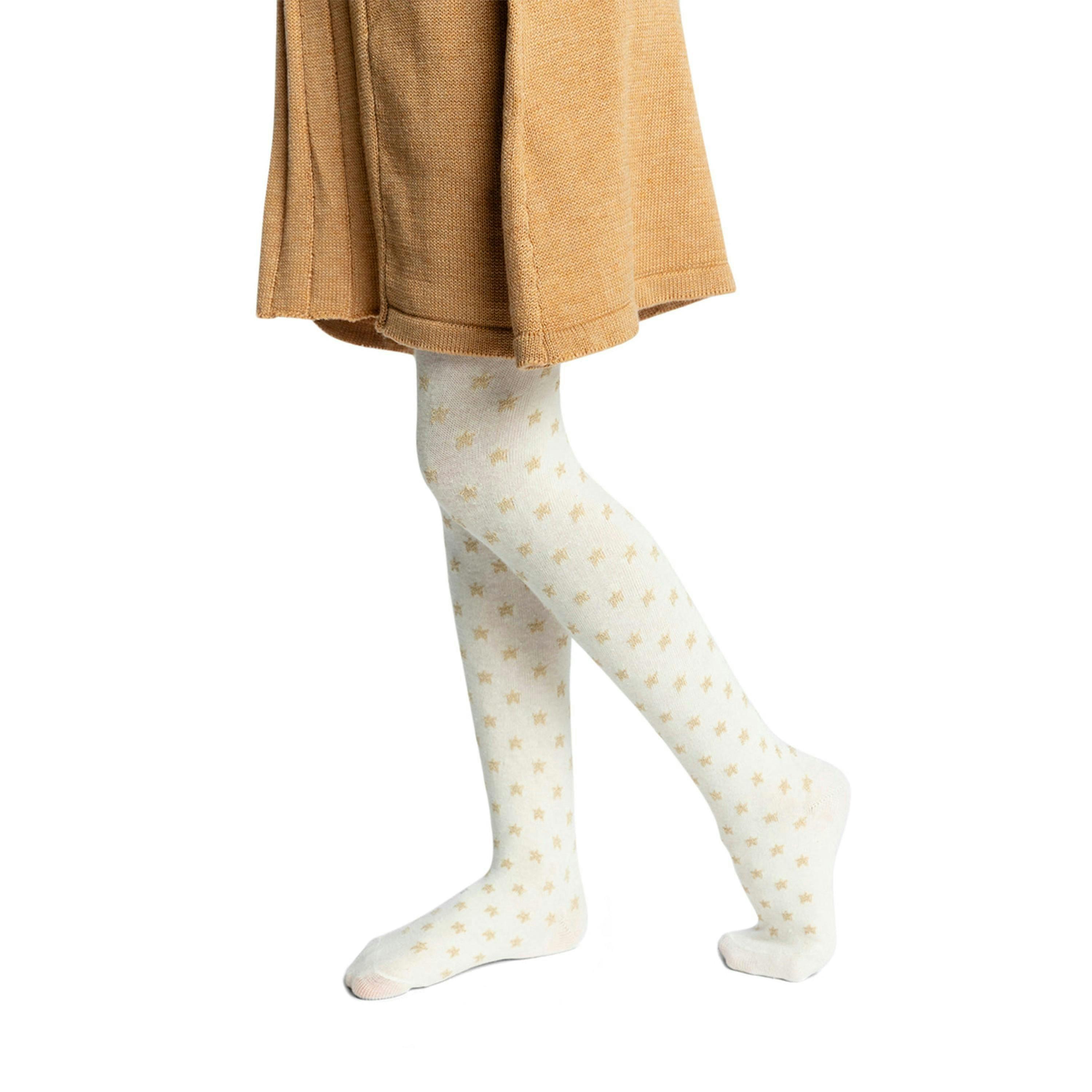 Knit Heart Tights Off-White , view 2 of 4