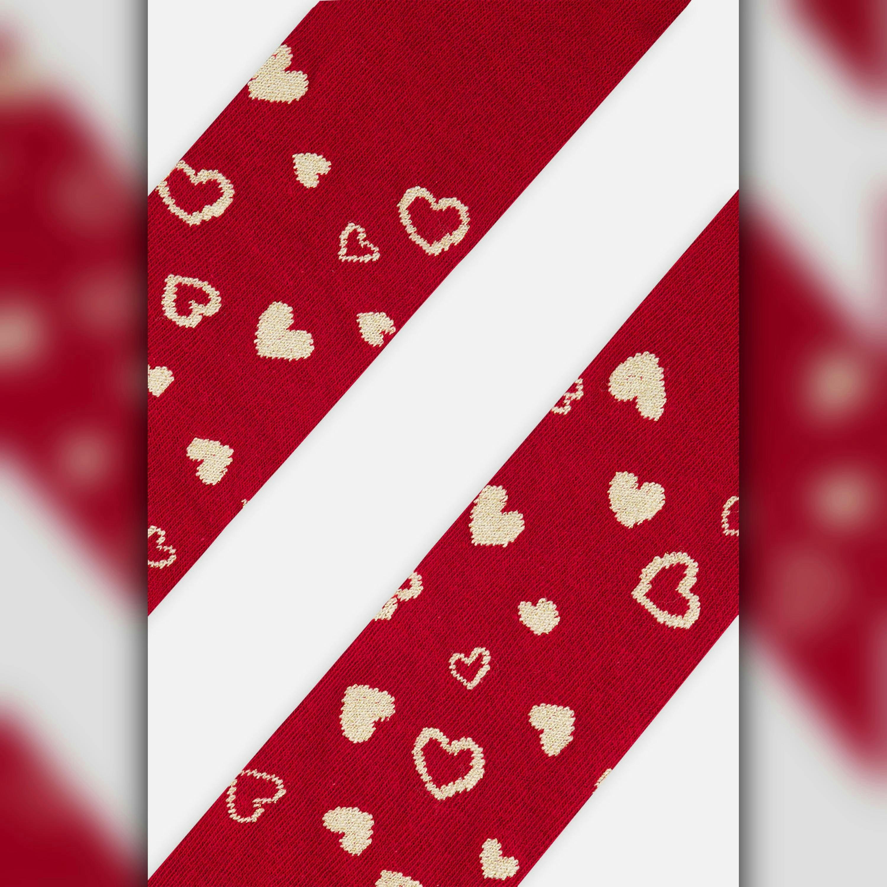 Baby Knit Heart Tights Red , view 2 of 2