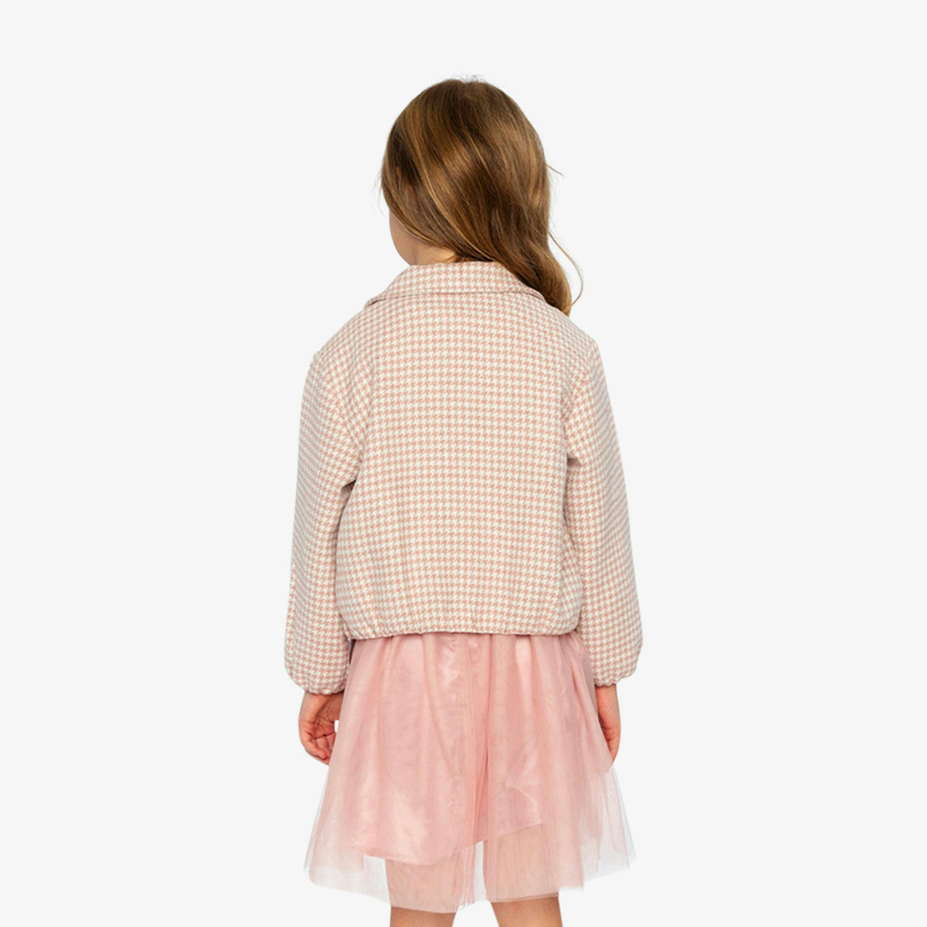 Bomber Jacket Pink Houndstooth , view 5 of 6