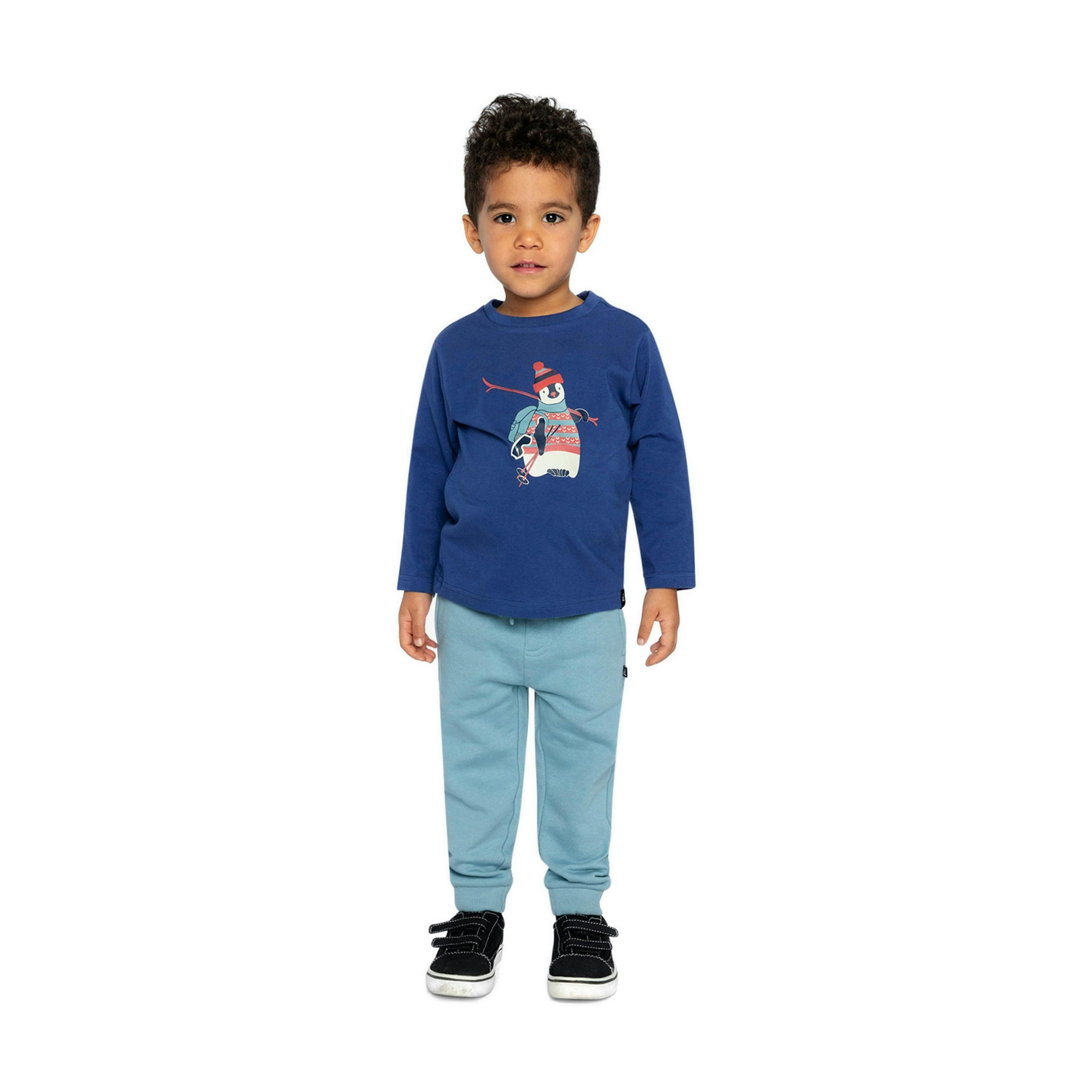 Long Sleeve Organic Cotton T-Shirt Blue , view 4 of 5