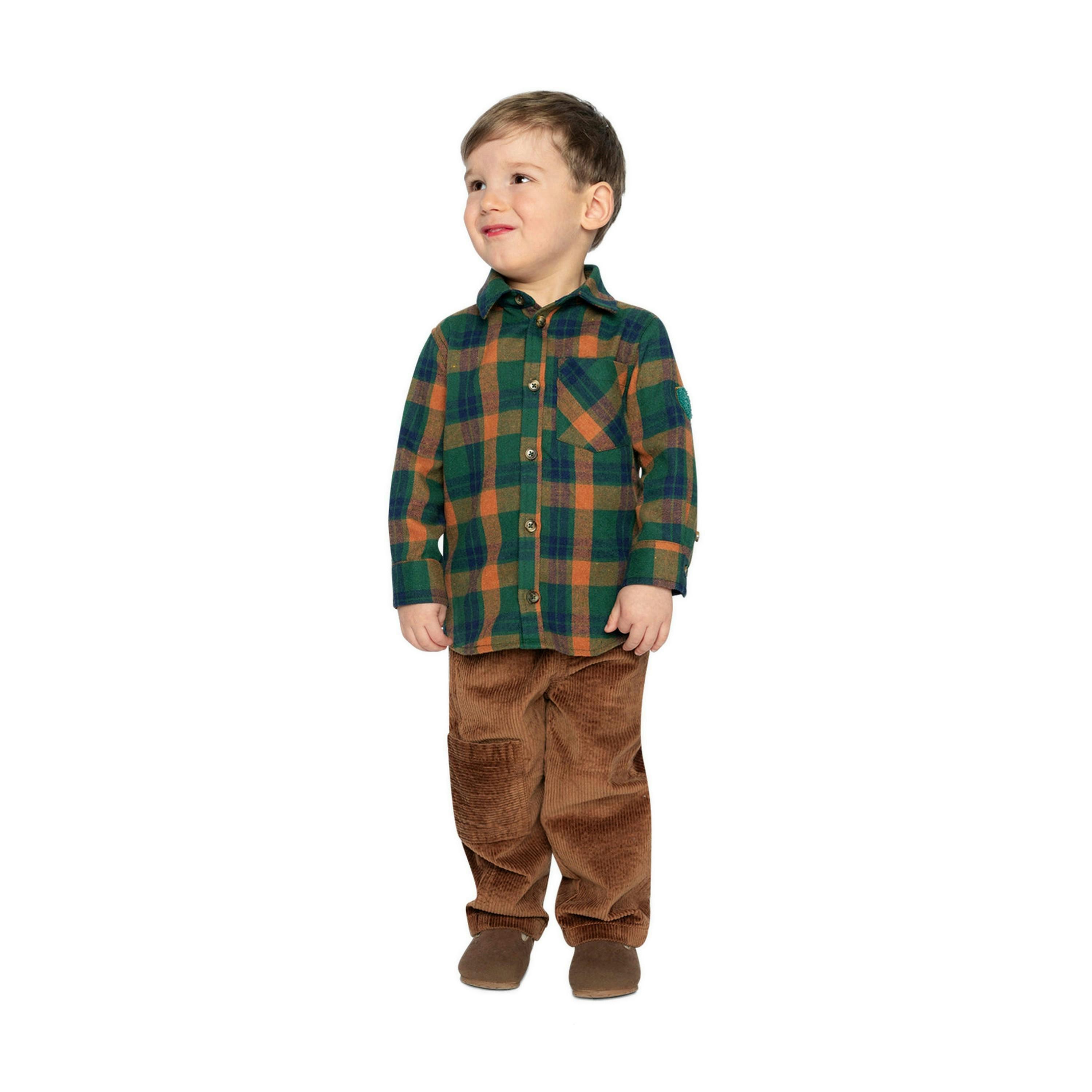 Plaid Shirt Orange, Blue And Green , view 6 of 6