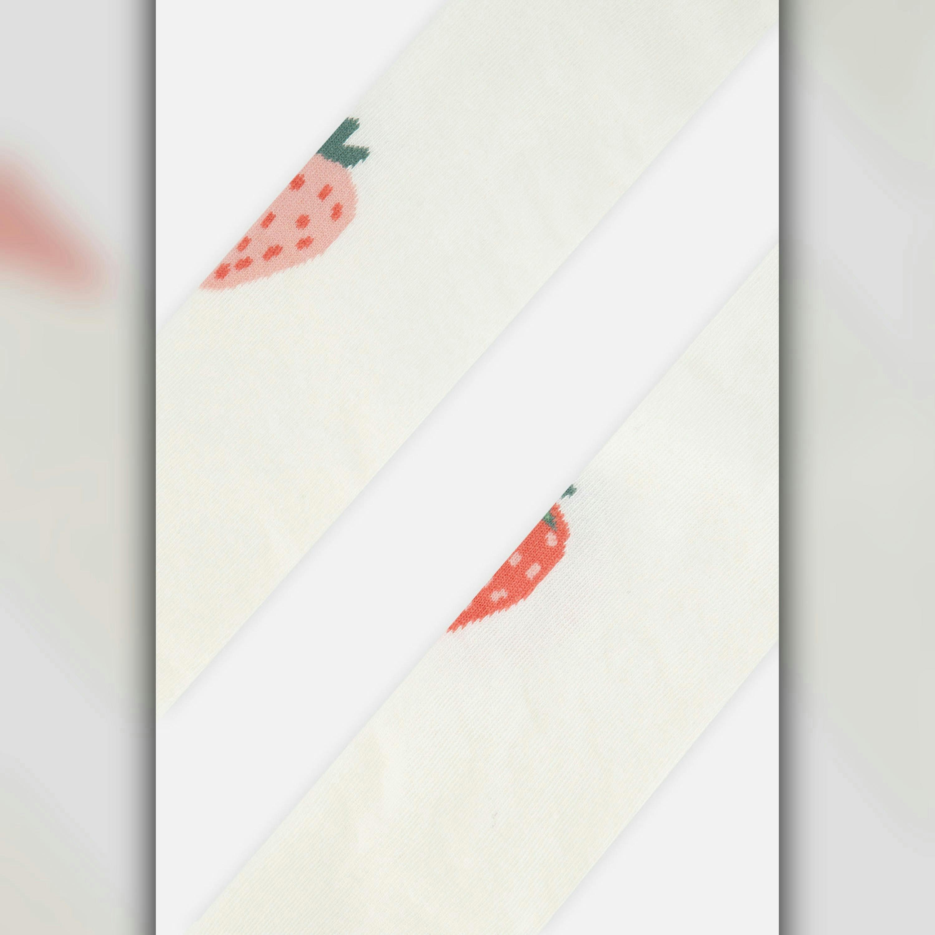 Knit Strawberry Tights Off-White , view 4 of 4