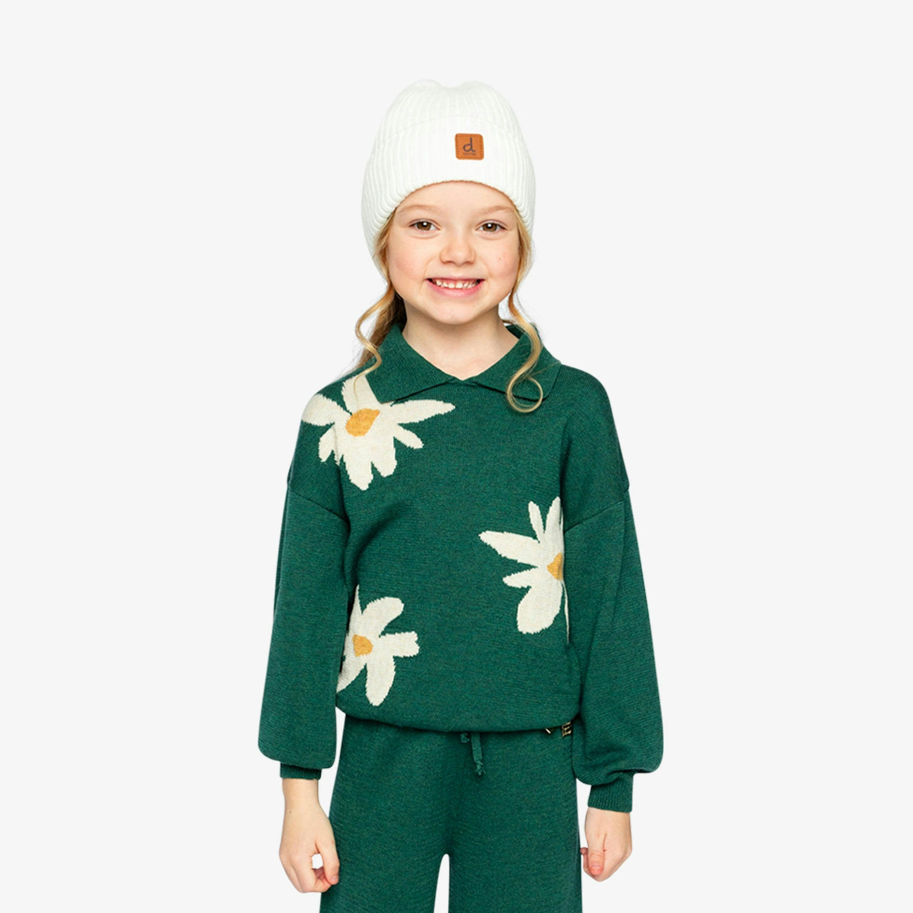 Knitted Sweater Jasper Printed Green , view 4 of 6