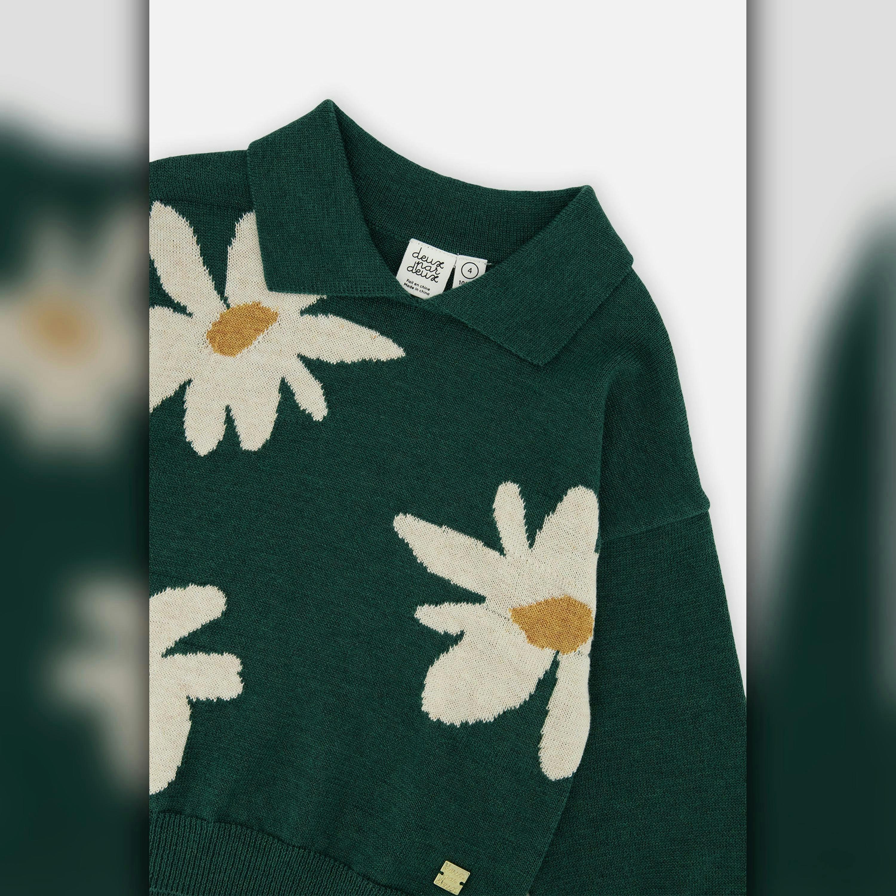 Knitted Sweater Jasper Printed Green , view 6 of 6