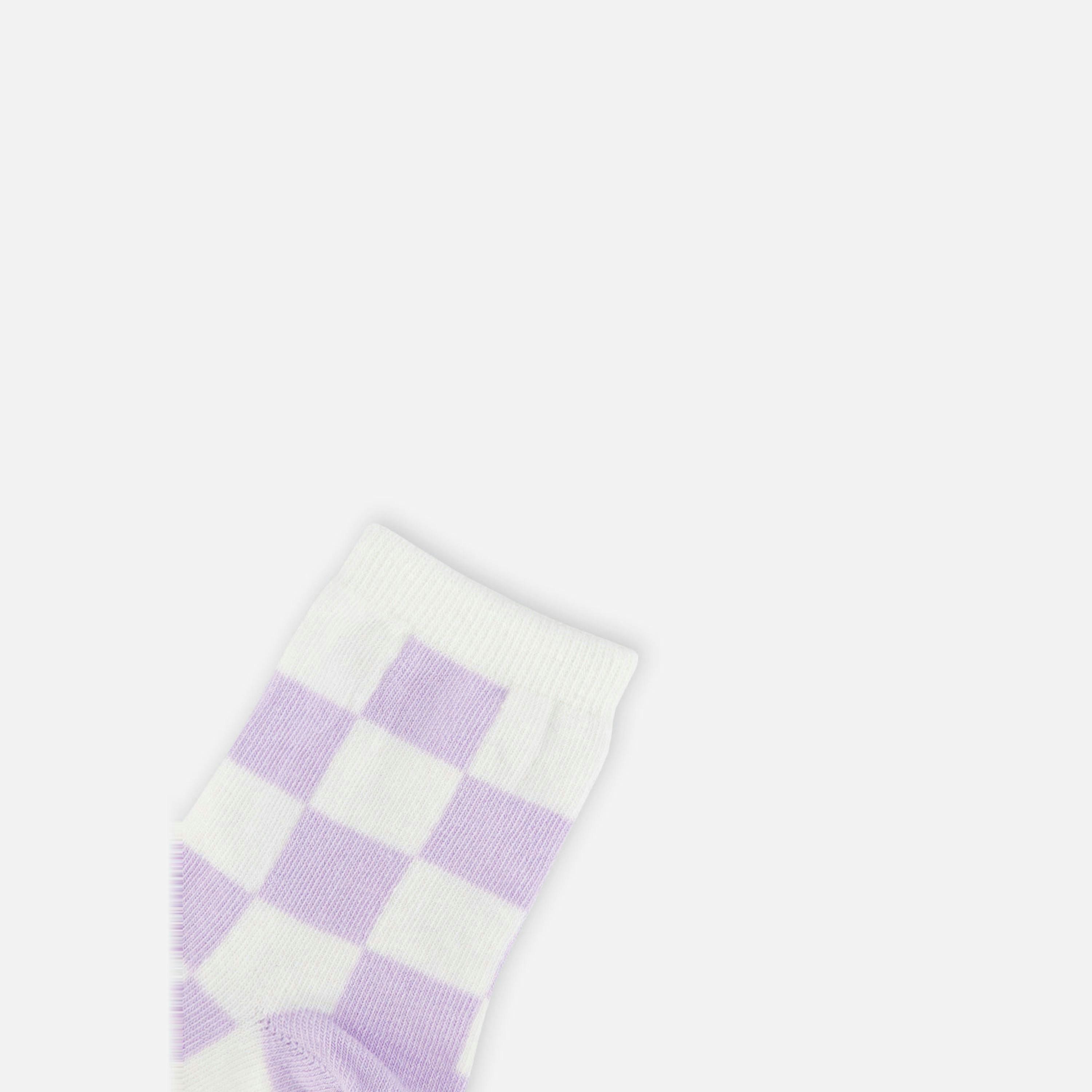 Socks (3 Pairs) Lavender, Pink, And White , view 3 of 4