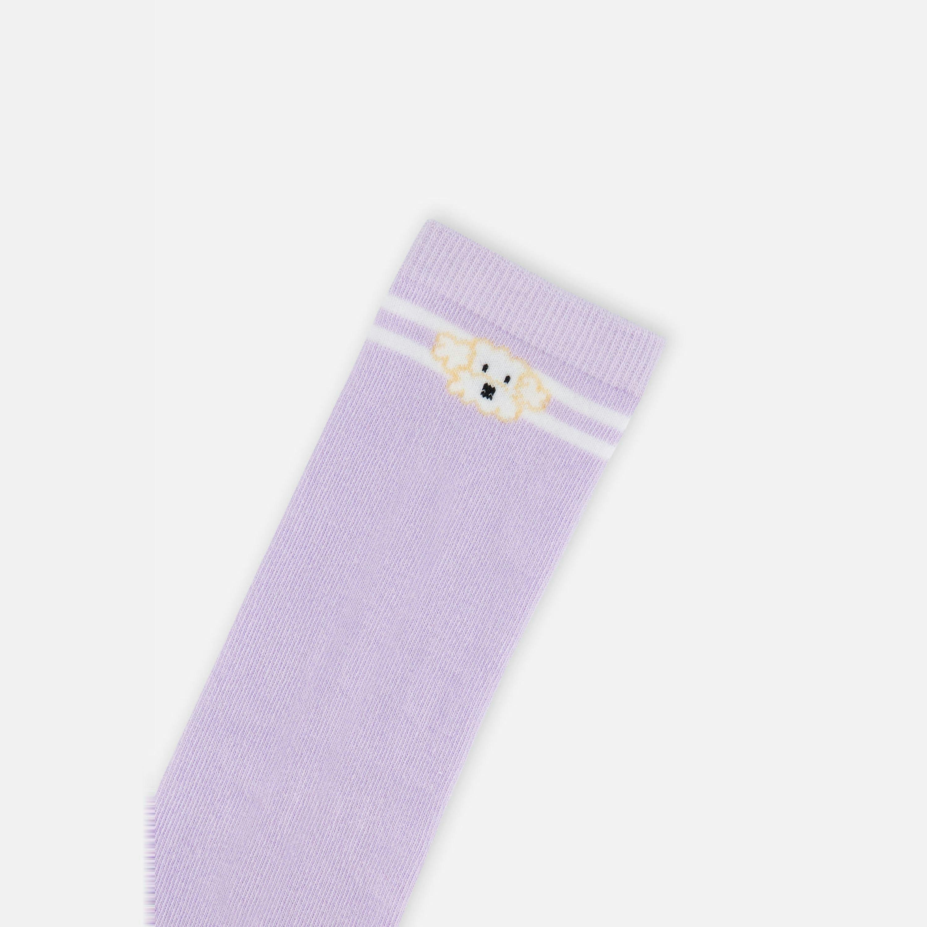 Socks (3 Pairs) Lavender, Pink, And White , view 4 of 4